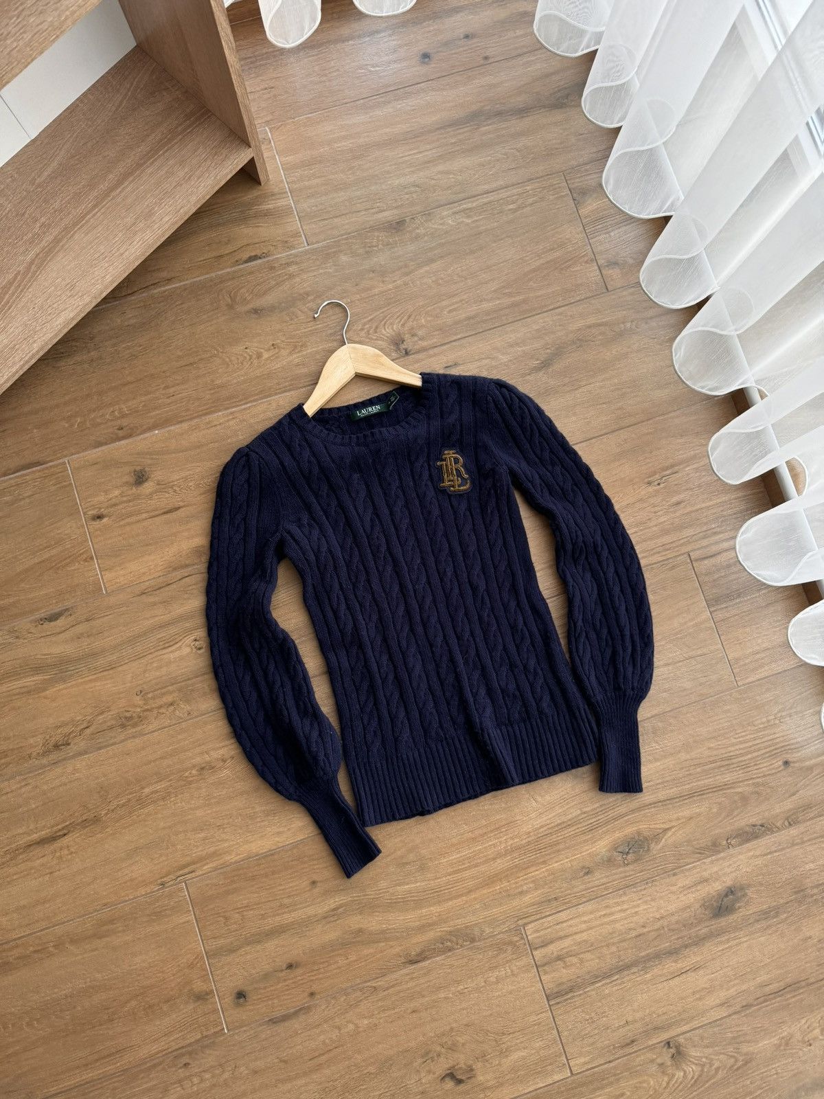 Lauren Ralph Lauren Vintage Lauren Ralph Lauren W’ Navy Cable Knit Sweater Size S / US 4 / IT 40 - 3 Thumbnail