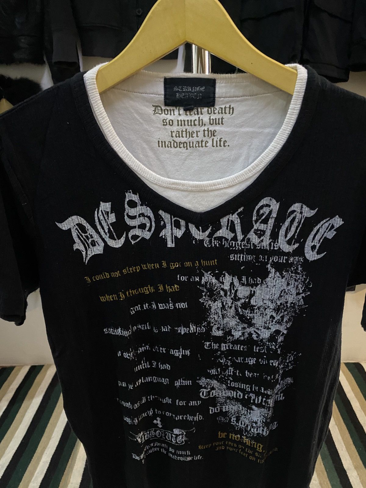 Japanese Brand Japanese Strange Heaven poem double layer tee Size US L / EU 52-54 / 3 - 4 Thumbnail