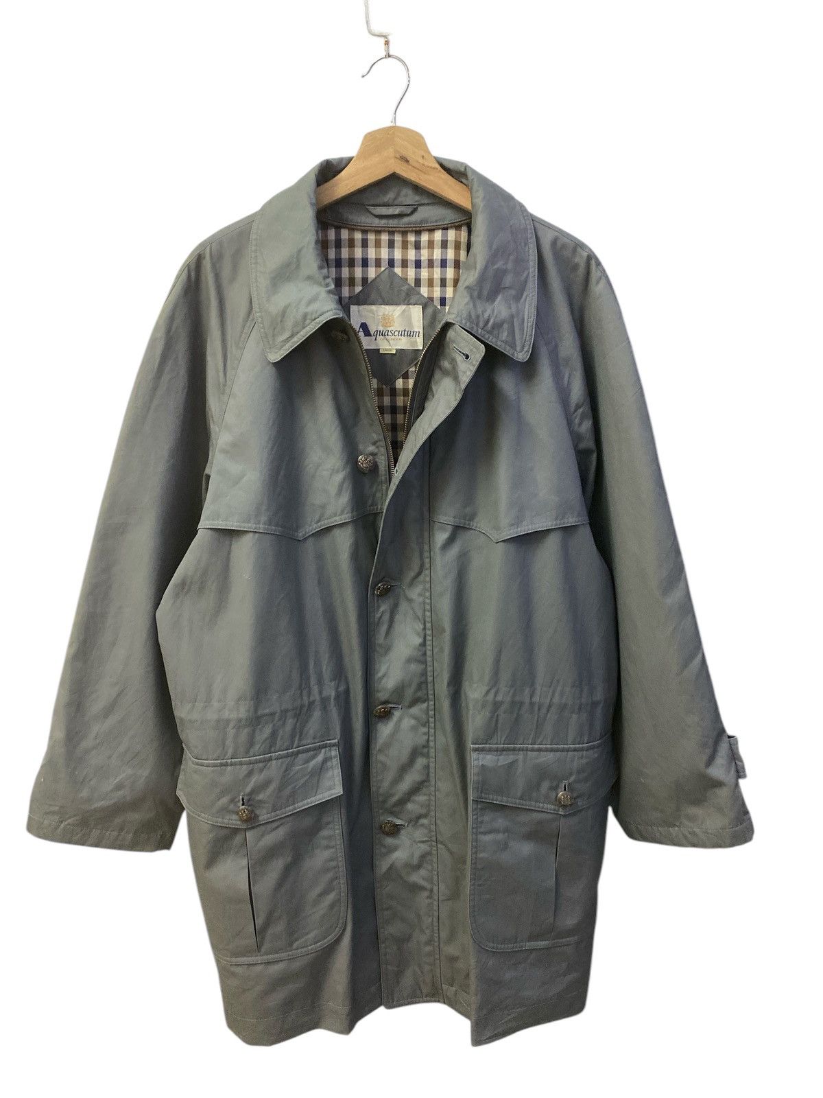 Aquascutum × Vintage Vintage Aquascutum Trench Coat Parka Jacket Size US L / EU 52-54 / 3 - 9 Thumbnail