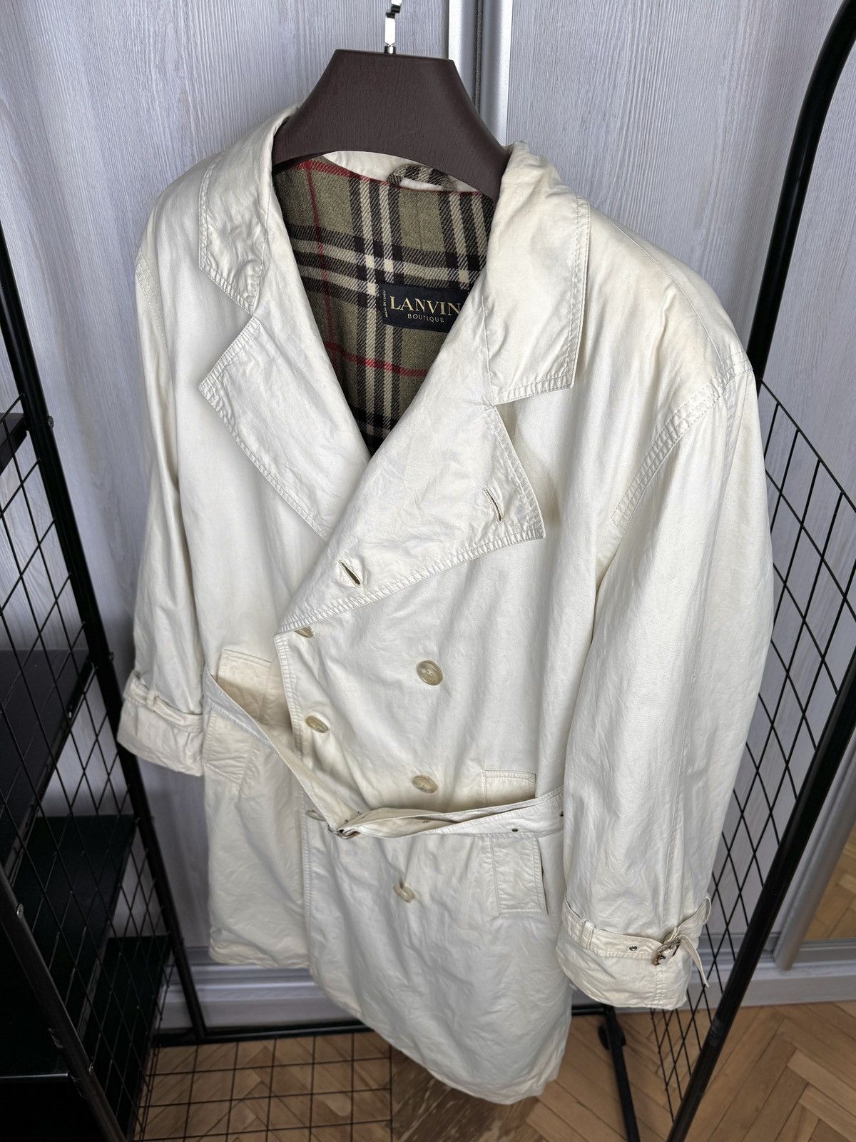 Lanvin Lanvin Boutique vintage double-breasted trench coat check 48 Size US M / EU 48-50 / 2 - 6 Thumbnail
