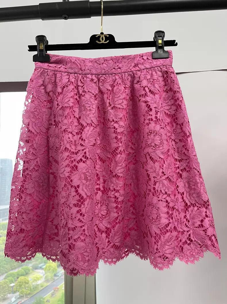 Valentino Valentino Pink knitted patchwork lace set Size S / US 4 / IT 40 - 4 Thumbnail