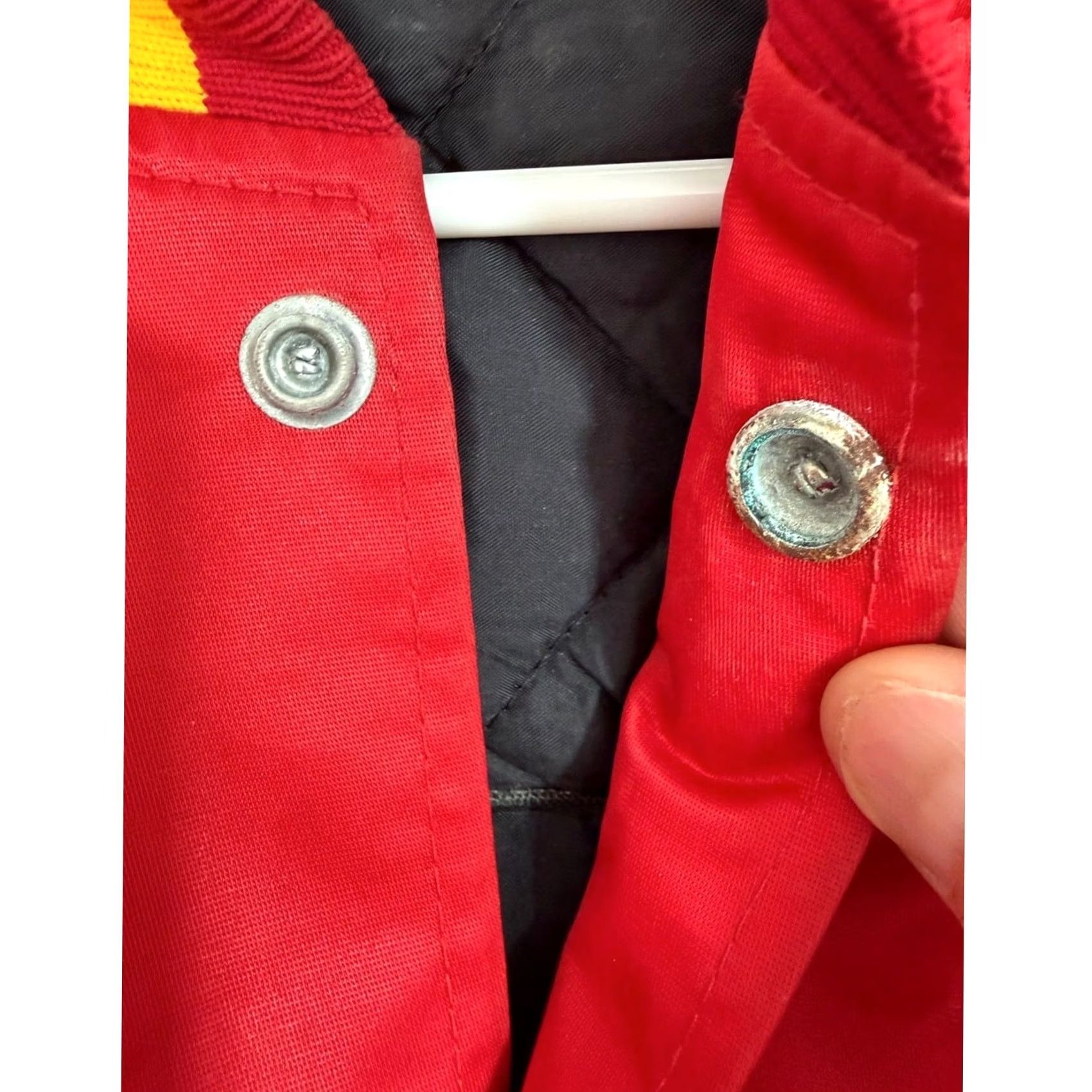 Vintage VINTAGE Rutgers Cross Country Varsity Satin Bomber Jacket Mens Medium Red 1/1 Rare 80s Size US M / EU 48-50 / 2 - 6 Thumbnail