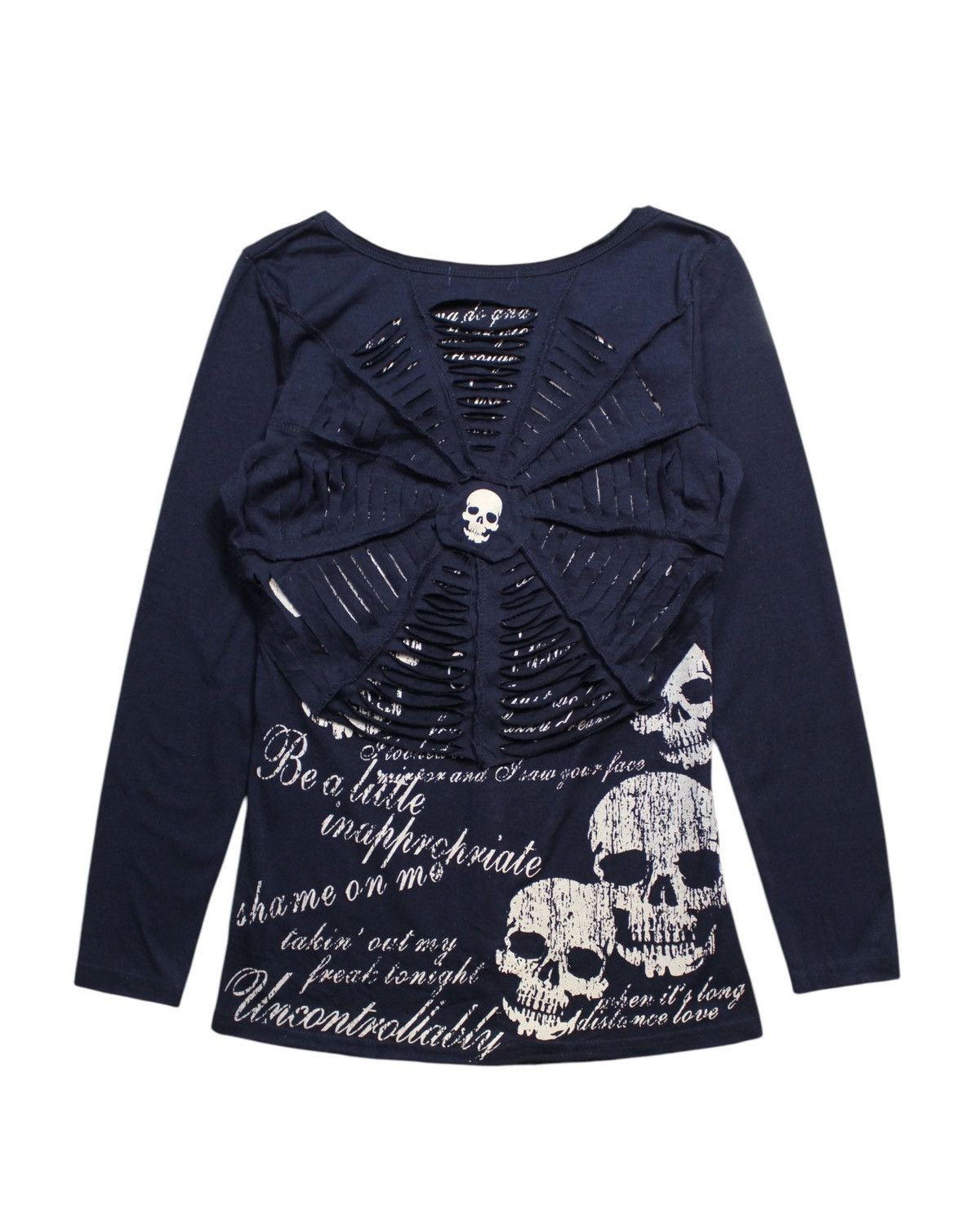 If Six Was Nine 2000S PARK GIRL SPIDER WEB RIPPED LONG SLEEVE Size M / US 6-8 / IT 42-44 - 1 Thumbnail