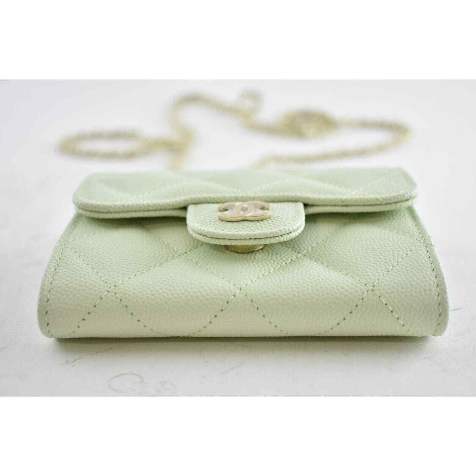 Chanel Chanel Mini Wallet On Chain Gold Card Shoulder Crossbody Bag Size ONE SIZE - 7 Thumbnail