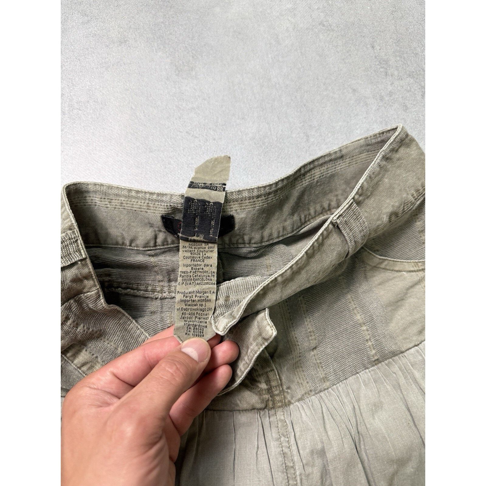 Designer × Morgan Homme Vintage Morgan de Toi Skirt Avant Garde Size 38 Beige Size 27" / US 4 / IT 40 - 15 Thumbnail