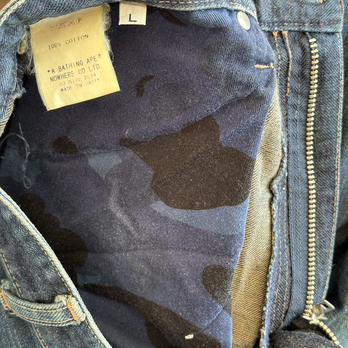 Bape OG BAPEXCLUSIVE Painted Logo Denim Jeans Size US 34 / EU 50 - 17 Thumbnail