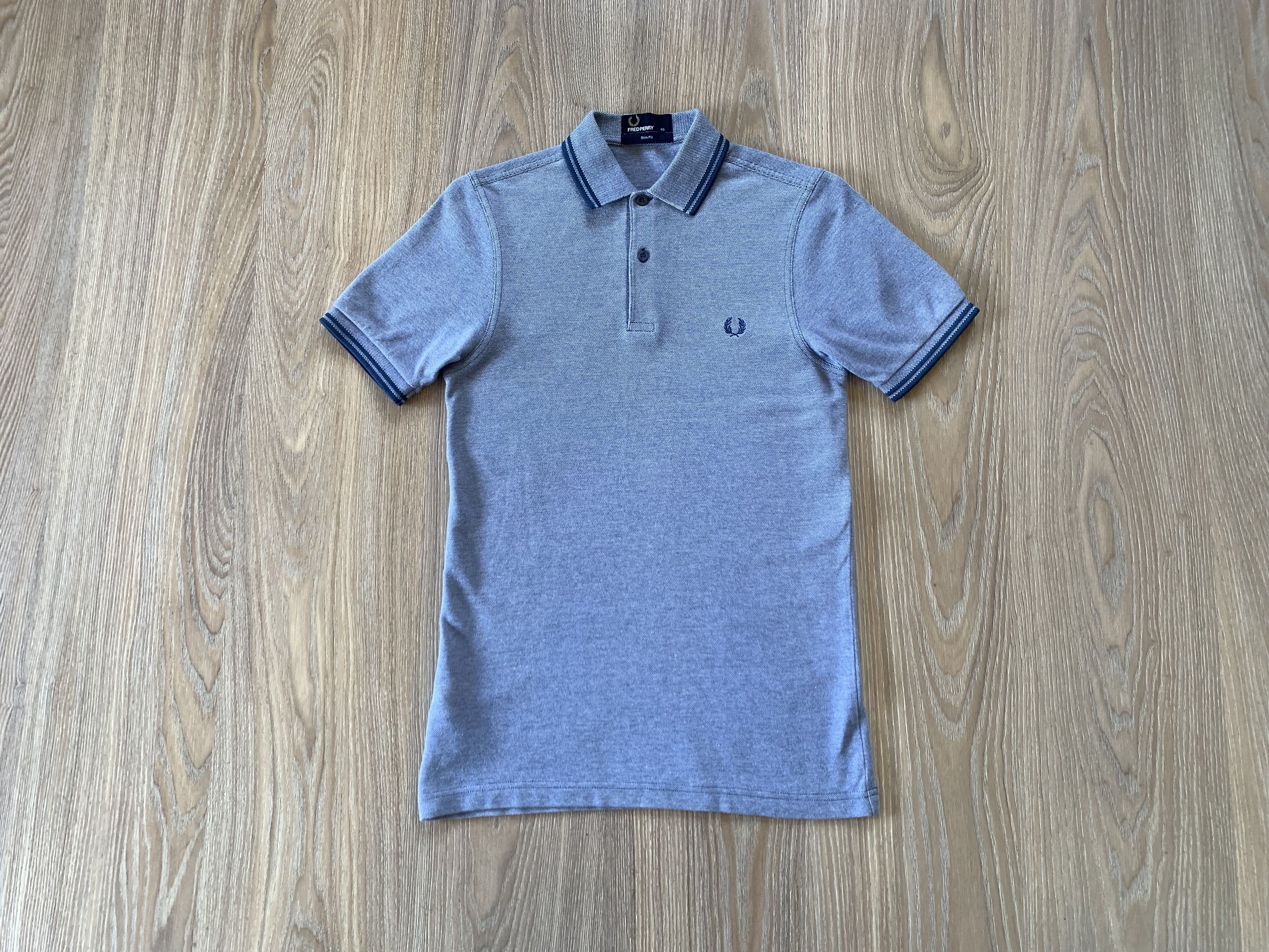 Fred Perry × Vintage Fred Perry Slim Fit Cotton Light Blue Polo Size US XS / EU 42 / 0 - 1 Thumbnail