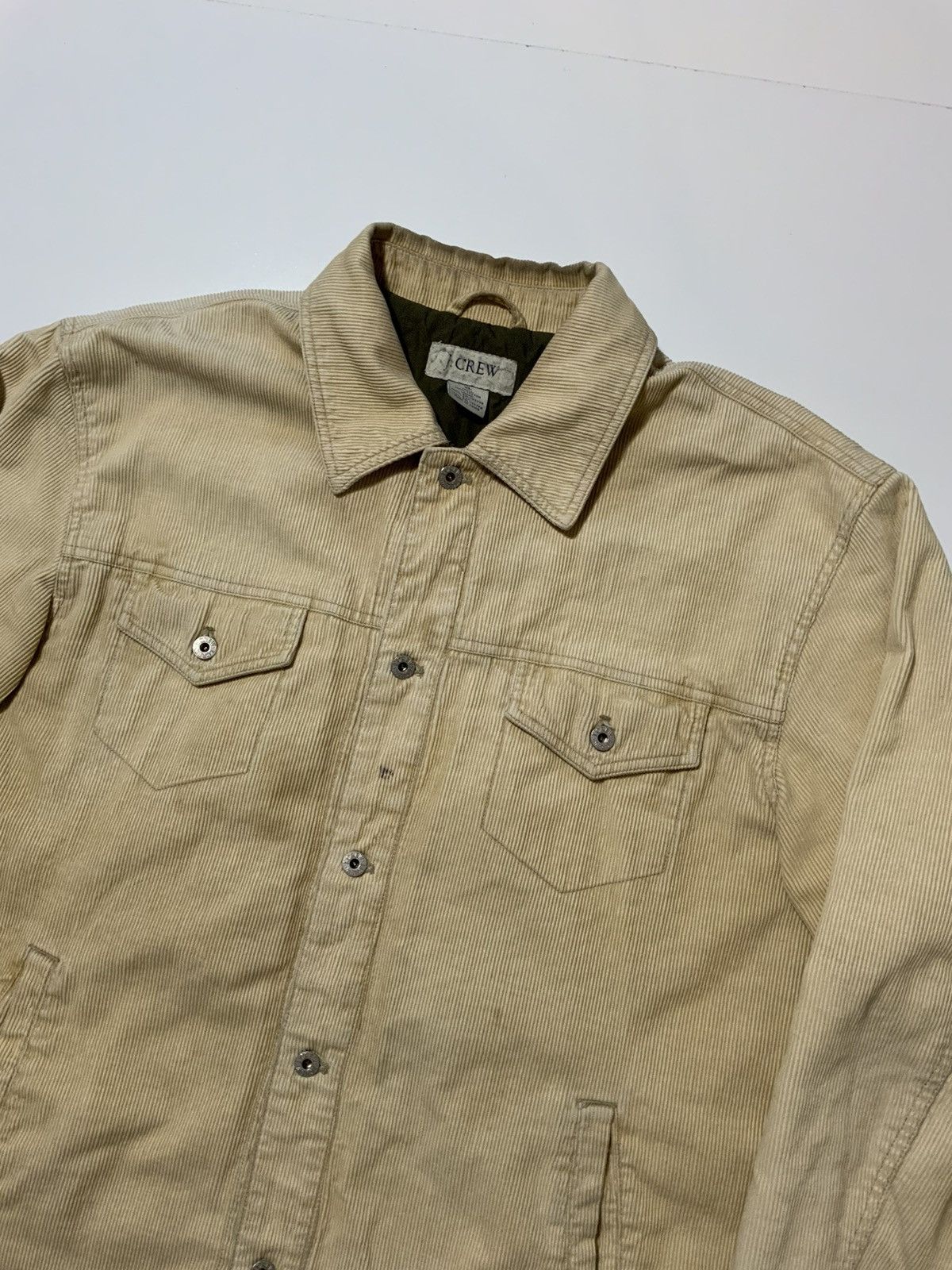 J.Crew × Vintage Vintage J. Crew Corduroy Work Quilted Lined Trucker Jacket Size US XL / EU 56 / 4 - 5 Thumbnail