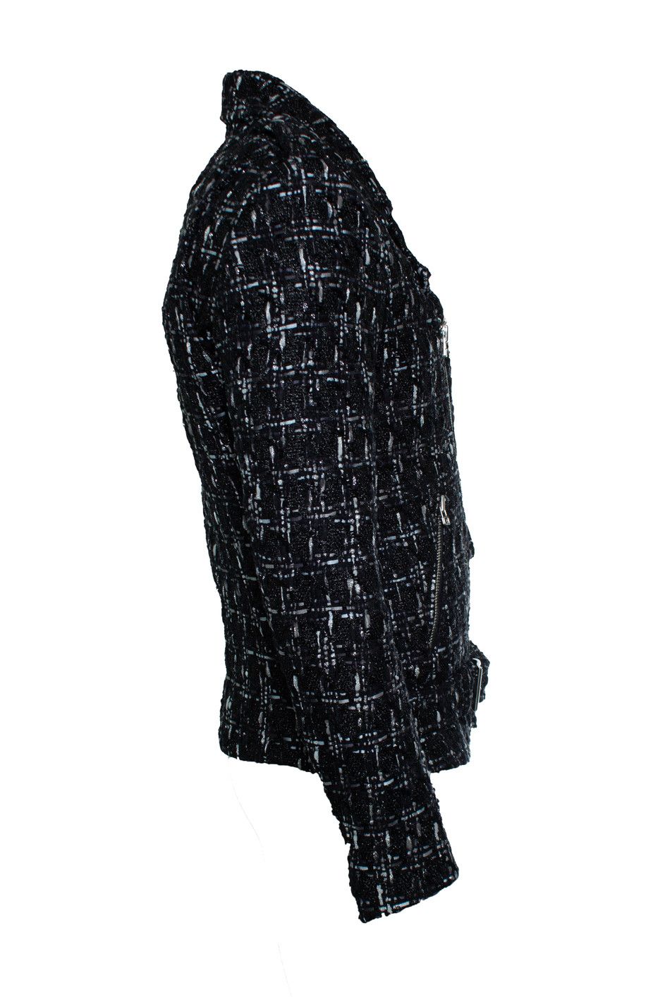 Faith Connexion Faith Connexion, Black tweed biker jacket Size US M / EU 48-50 / 2 - 2 Thumbnail