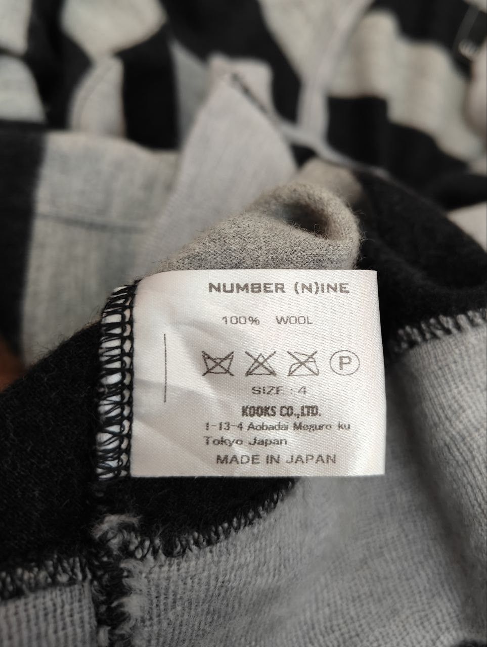Number (N)ine Number Nine Strip Wool Size US M / EU 48-50 / 2 - 6 Thumbnail