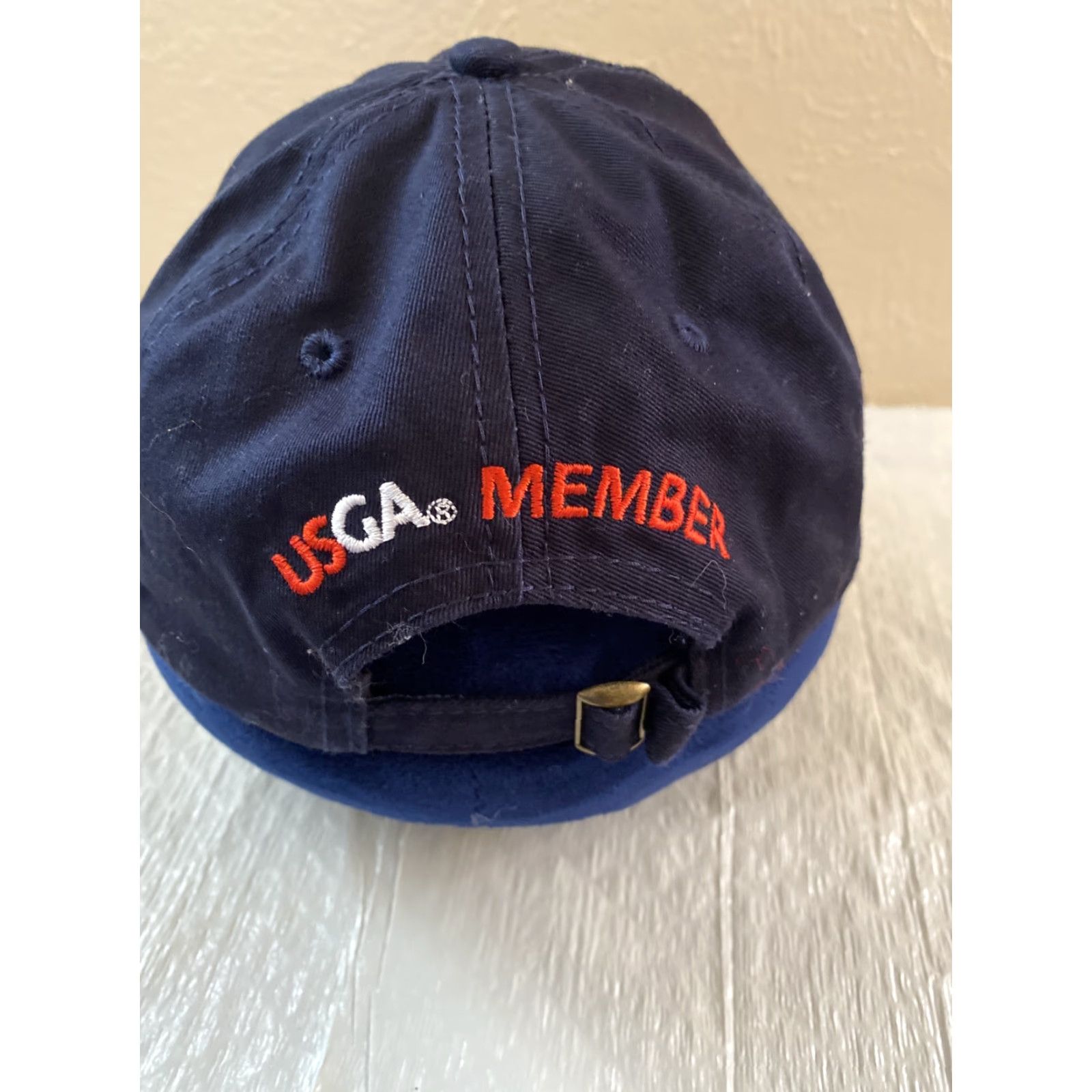 Vintage VINTAGE US Open 2020 Winged Foot USGA Member Blue Embroidered Strapback Golf Hat Adult Adjustable Blue Hat Mens/Golf Size ONE SIZE - 4 Thumbnail