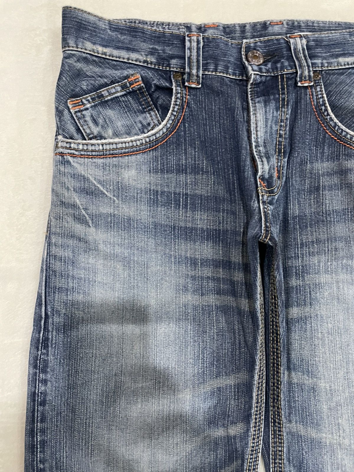 Edwin Vintage Edwin Faded Distress Denim Jeans Size US 33 - 5 Thumbnail