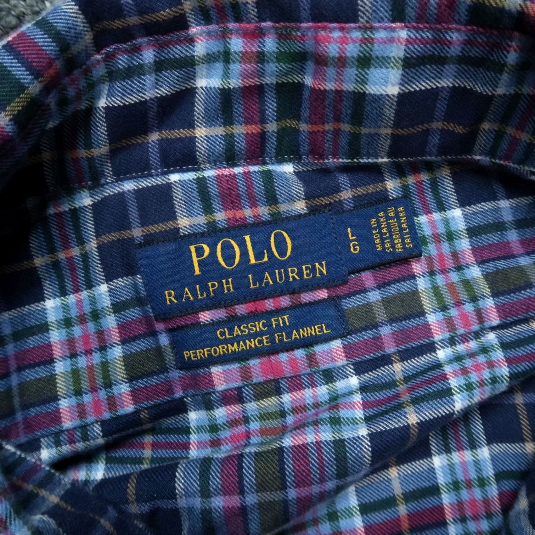 Polo Ralph Lauren Polo Ralph Lauren Shirt Men Large Blue Plaid Button-Up Cotton Polyester Tumbled Regular Fit Casual Mens Size US L / EU 52-54 / 3 - 3 Thumbnail
