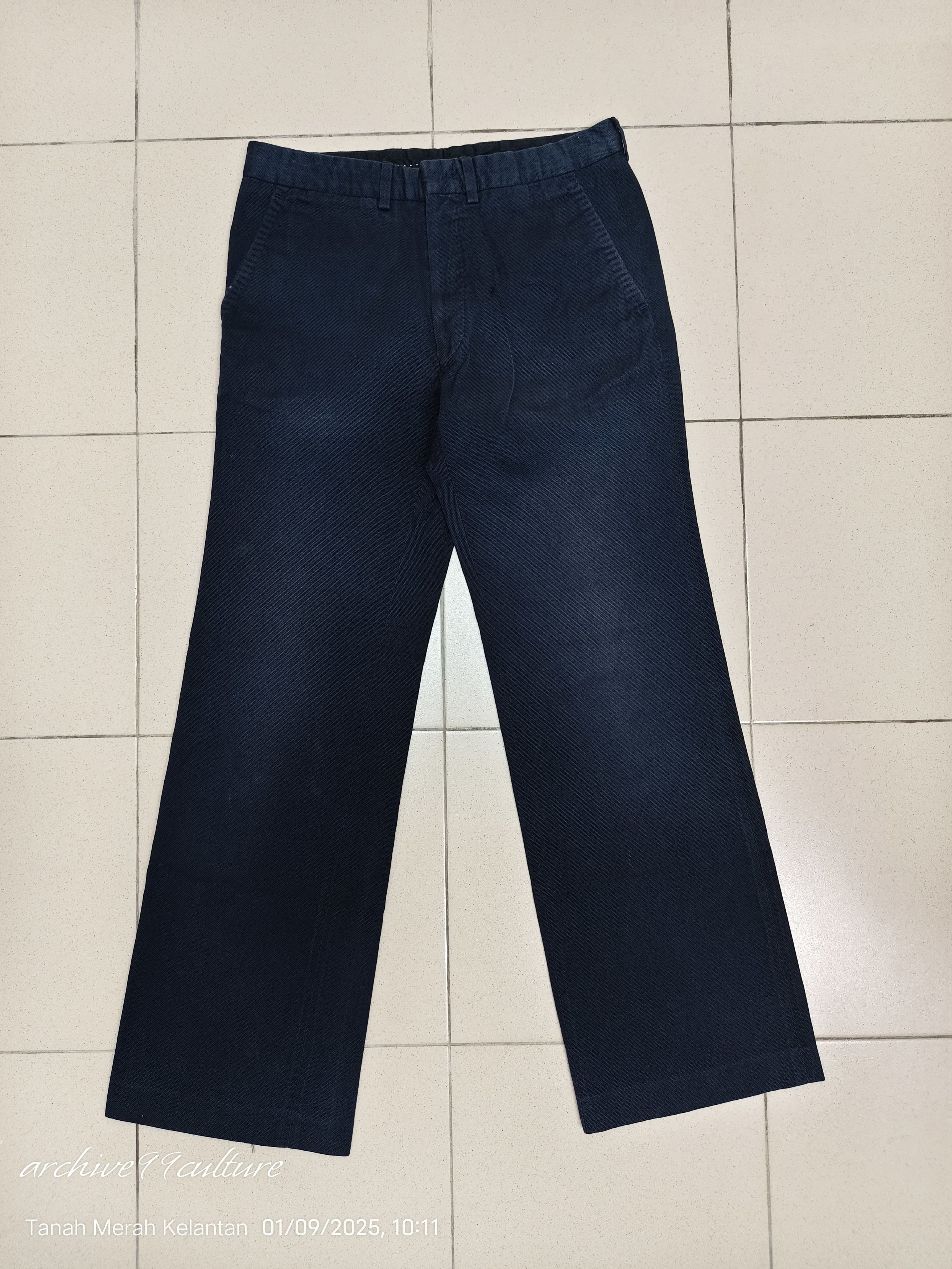 Dries Van Noten Archive fw19 classic Navy cotton pants Size US 28 / EU 44 - 1 Thumbnail