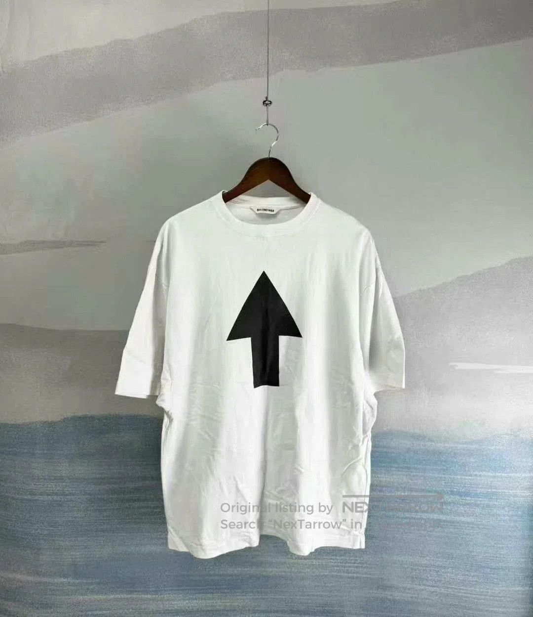 balenciaga white short sleeve wifi shirt.