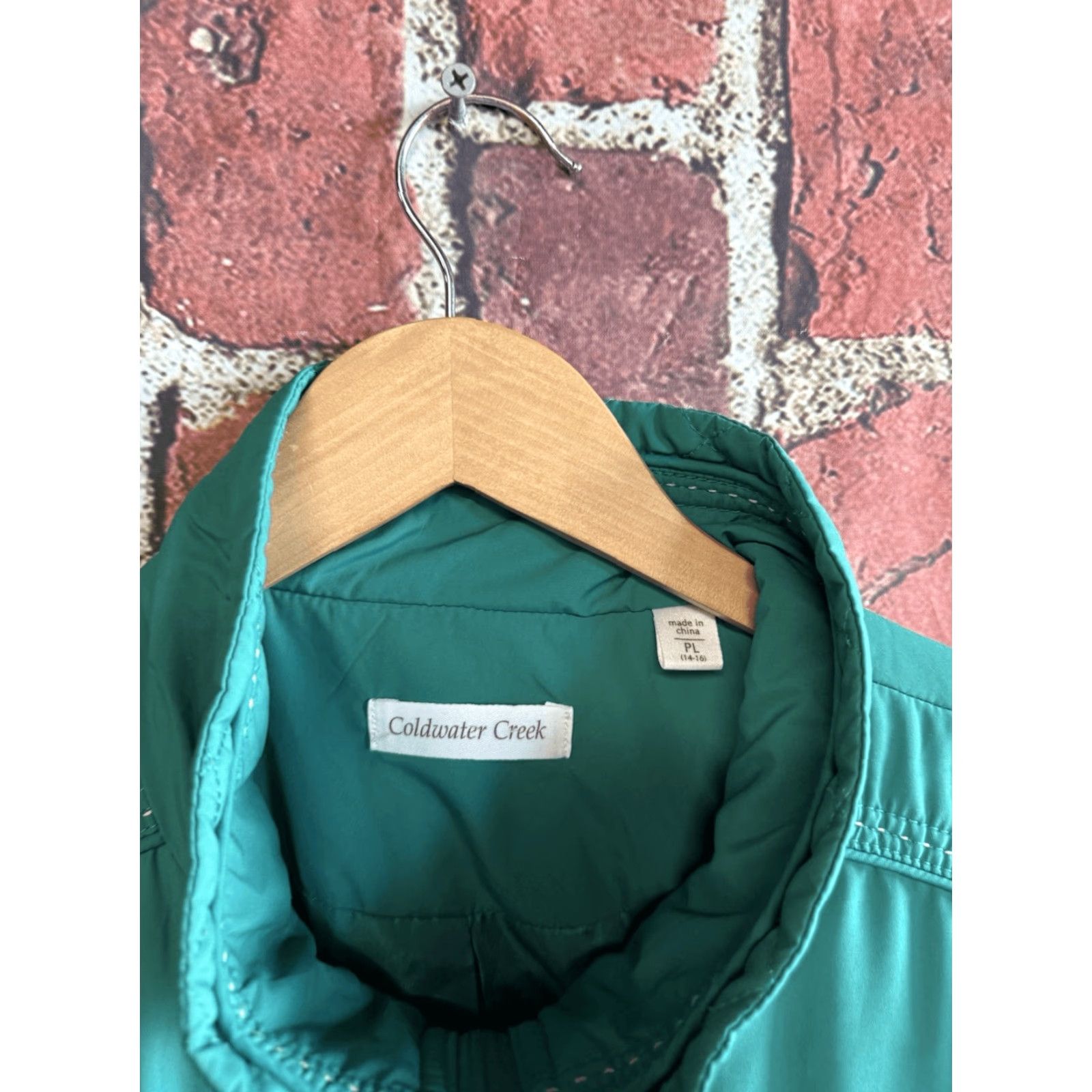Coldwater Creek Coldwater Creek Vest Full Zip Quilted Green L Women's Large Green Size L / US 10 / IT 46 - 3 Thumbnail