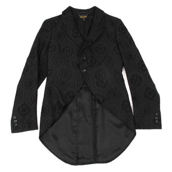 Comme des Garcons Comme des Garcons Retro black jacquard tuxedo top Size XS / US 0-2 / IT 36-38 - 2 Thumbnail