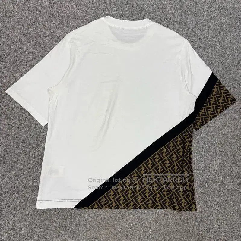 Fendi Fendi Color-Block Cotton Men's T-Shirt . Size US XL / EU 56 / 4 - 2 Thumbnail