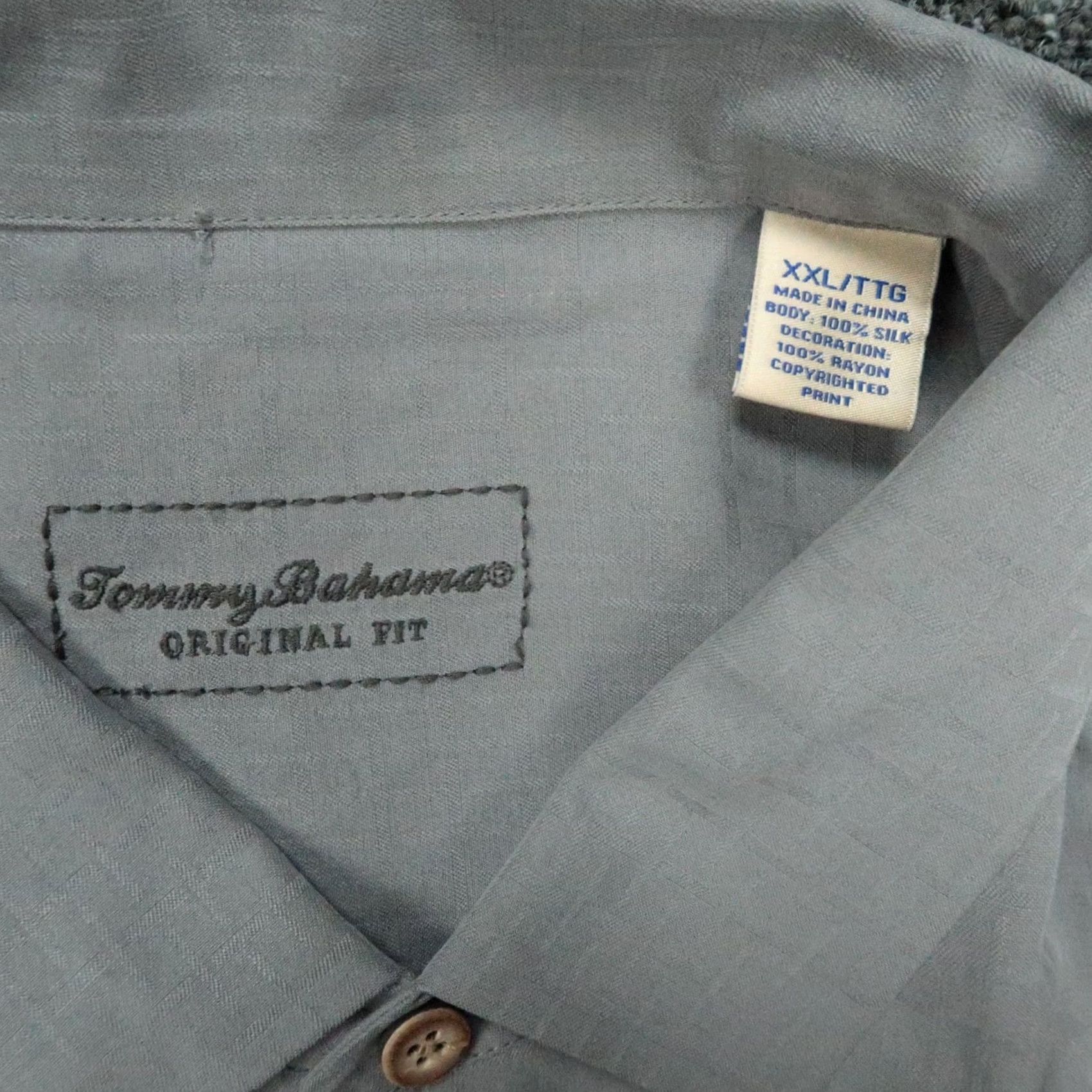 Tommy Bahama Tommy Bahama Shirt Mens XXL Gray Surf Paddle Board Short Sleeve Silk Beach Size US XXL / EU 58 / 5 - 4 Thumbnail