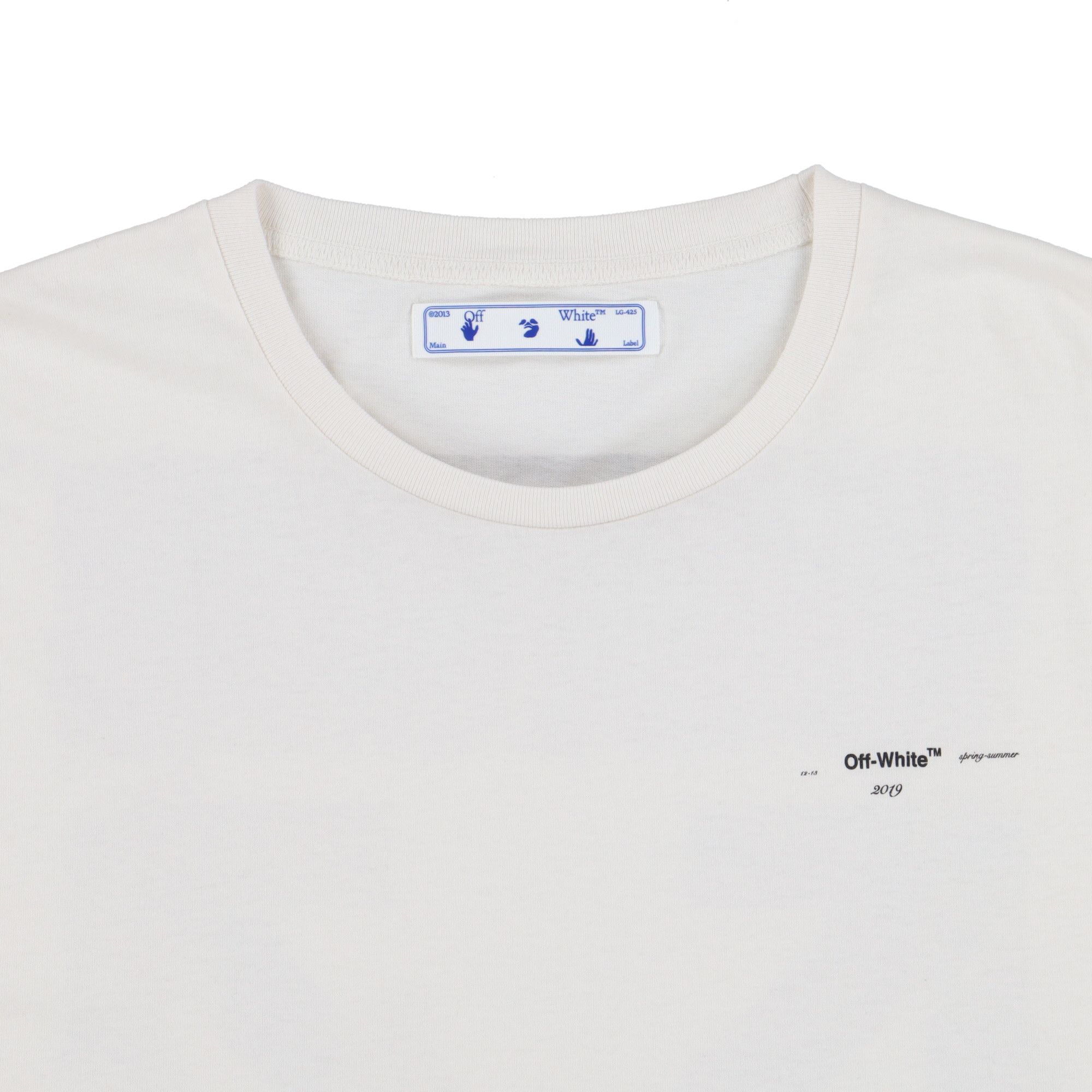 Off-White Cream Painting Arrows Oversized T-Shirt Size US XXS / EU 40 - 6 Thumbnail