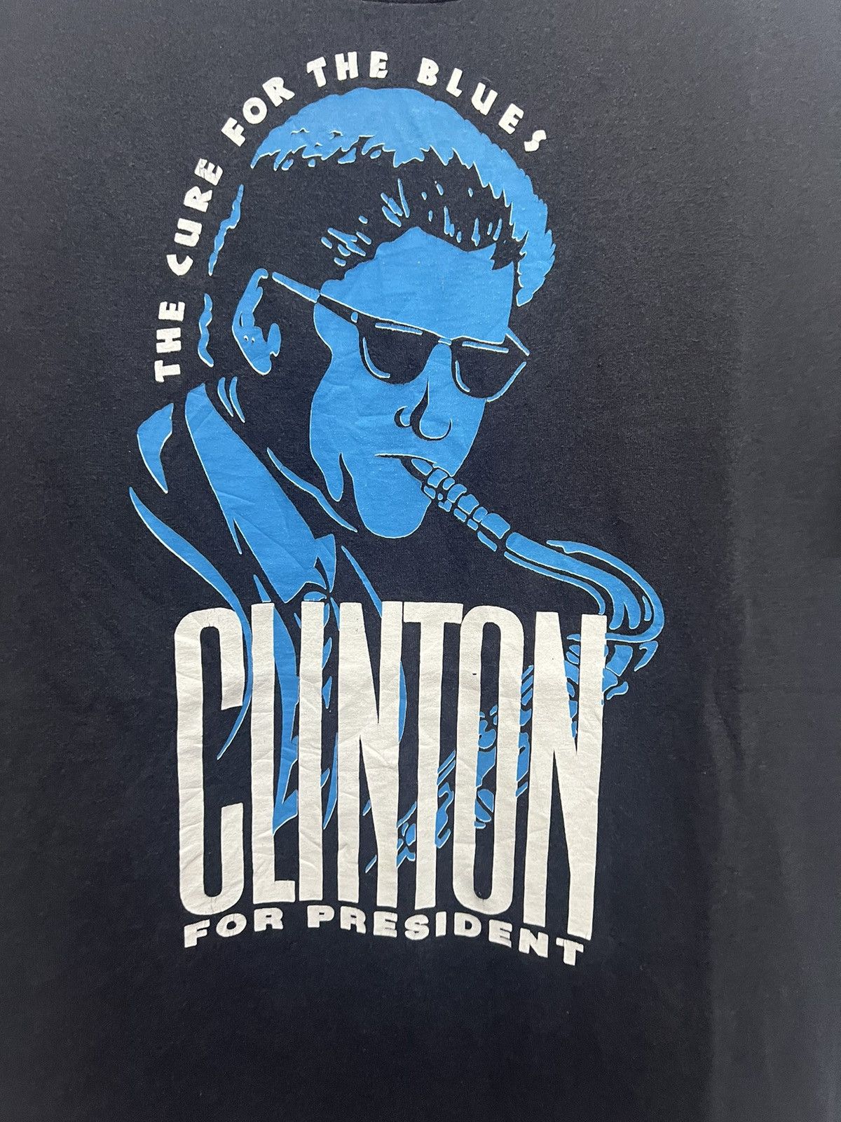 Band Tees × Vintage Vintage 90’s Bill Clinton Cure For President Tee Size US L / EU 52-54 / 3 - 2 Thumbnail