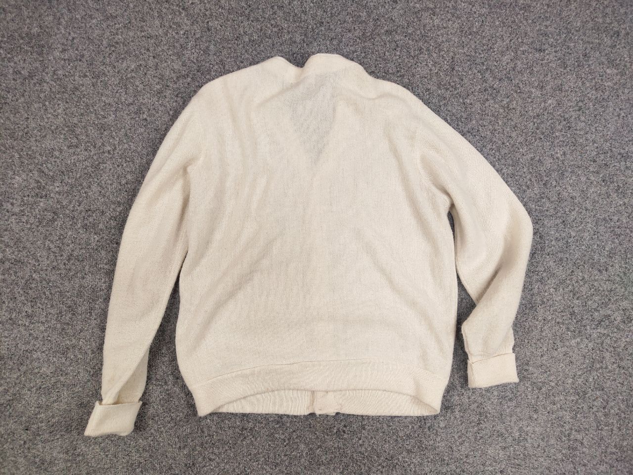 Lacoste Rare Vintage 90's Izod Lacoste Logo Beige cardigan Sweater Size US M / EU 48-50 / 2 - 14 Thumbnail