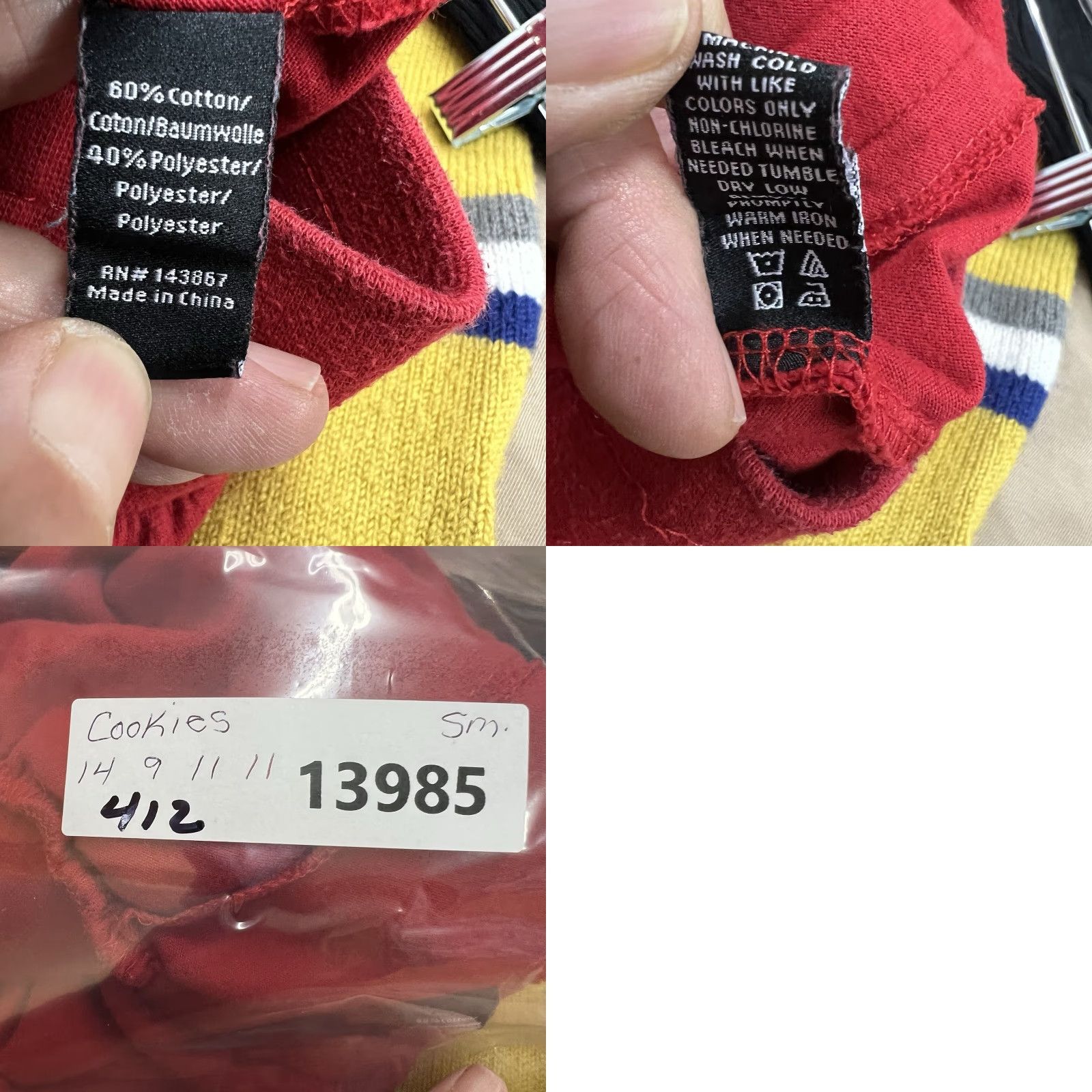Vintage VTG Cookies CKS Sweat Shorts Mens S Red Cotton Puttin In Work Jersey 28X9 Size US S / EU 44-46 / 1 - 8 Thumbnail
