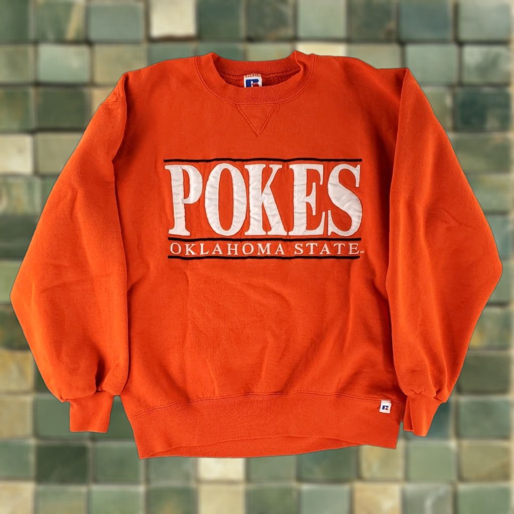 Russell Athletic VINTAGE Oklahoma State Pokes Russell Athletic Sweatshirt VTG 90s Made USA Orange Mens L Shirt Size US L / EU 52-54 / 3 - 1 Thumbnail