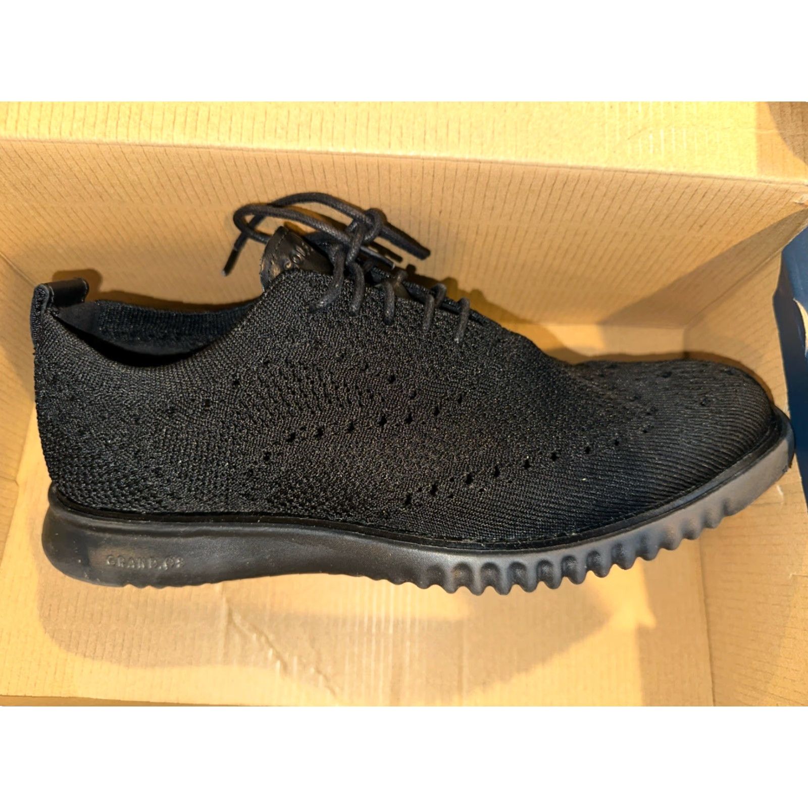 Cole Haan Cole Haan 2.Zerogrand Men 8 M Triple Black Stitchlite Wingtip Oxfords New w/ Box Size US 8 / EU 41 - 3 Thumbnail