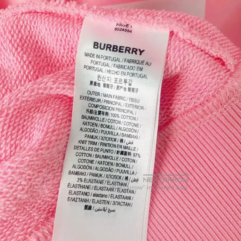 Burberry Burberry Pink Cotton Women's Hoodie. Size S / US 4 / IT 40 - 7 Thumbnail