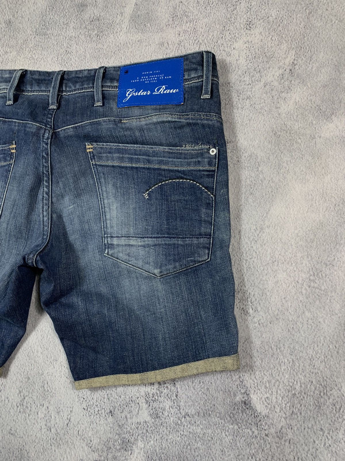 G-Star × Vintage Vintage Y2K G Star denim faded shorts streetwear casual Size US 31 - 3 Thumbnail