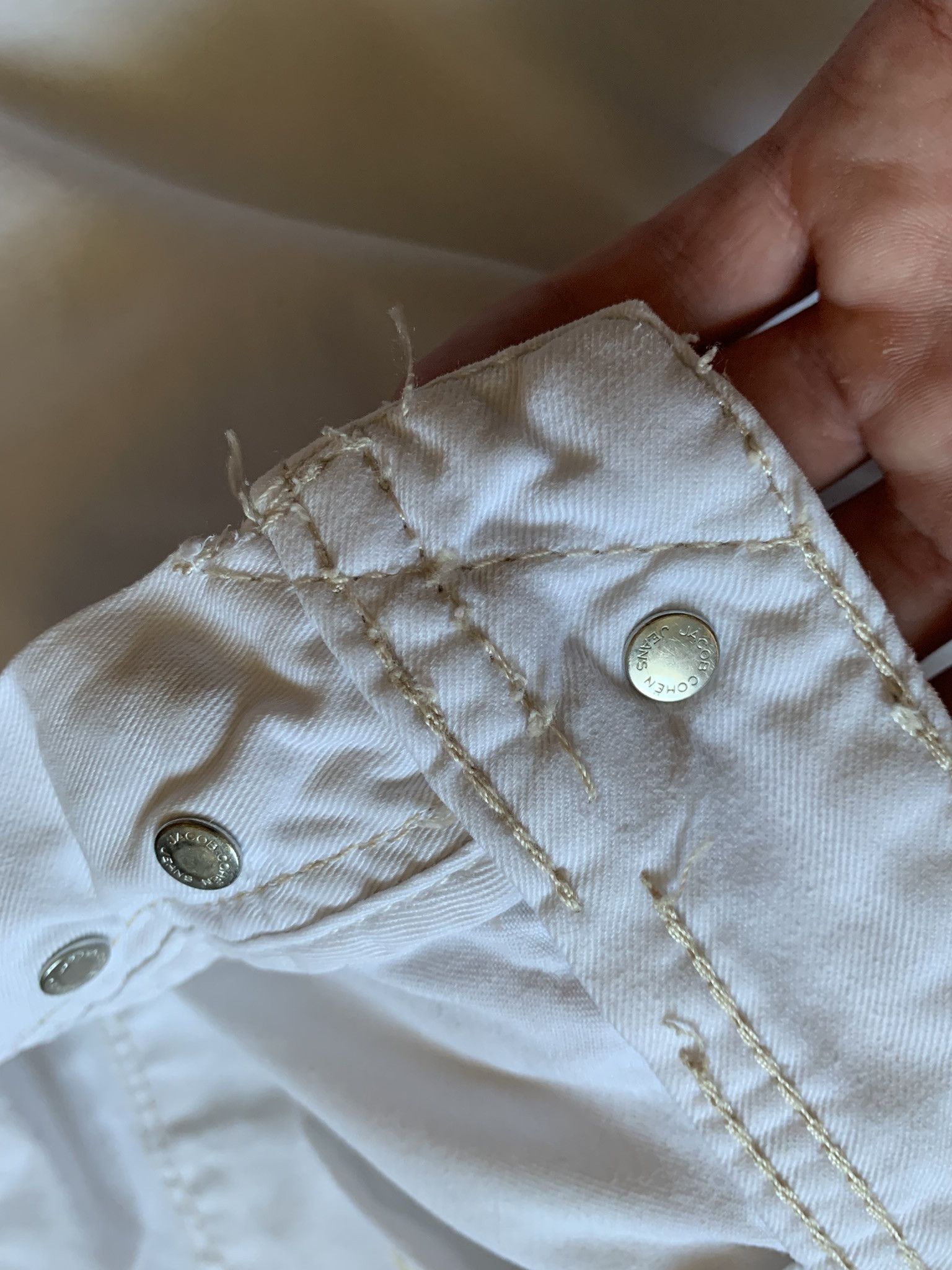 Jacob Cohen Jacob Cohen Pants Men's 35 White Cotton Jeans J688-LOVE Size US 35 - 16 Thumbnail