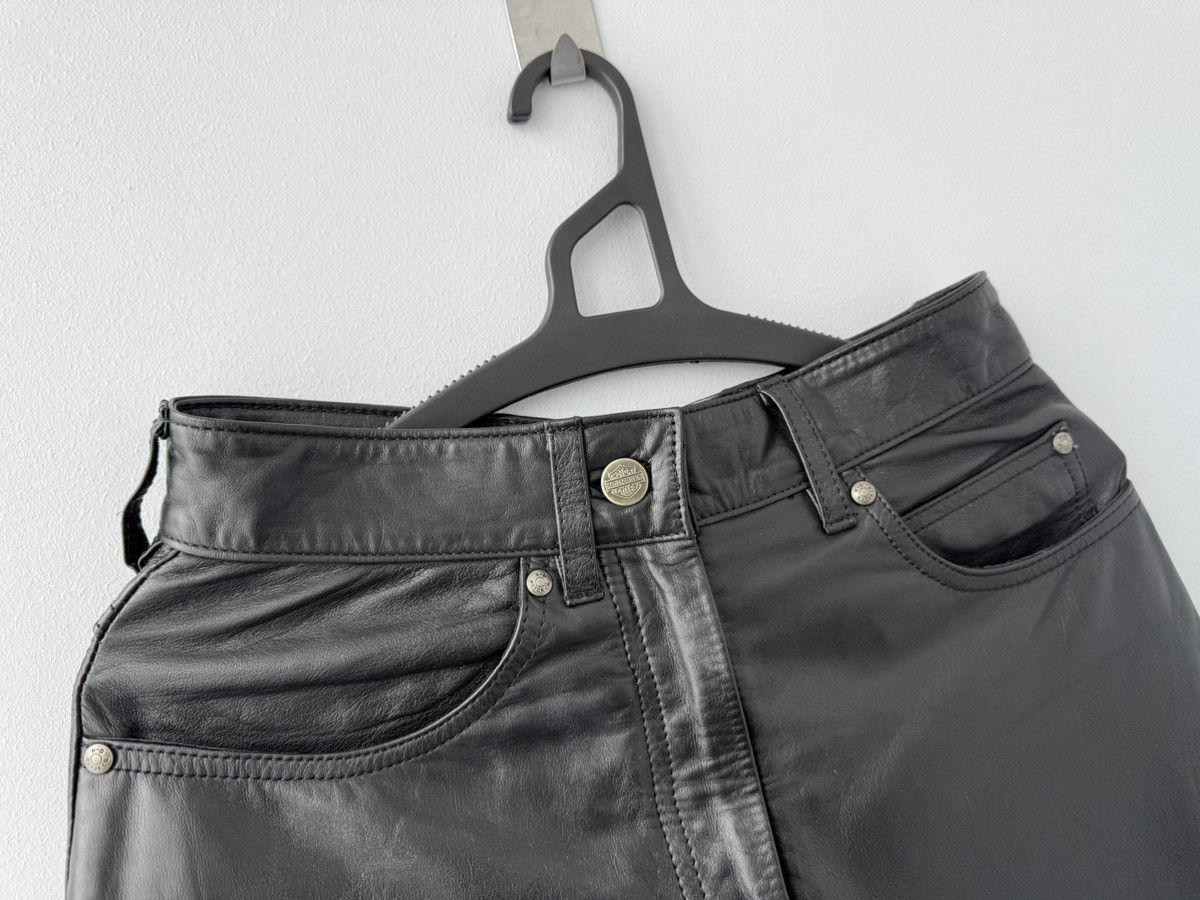Leather Harley Davidson Vintage Leather Pants Size 28" / US 6 / IT 42 - 4 Thumbnail