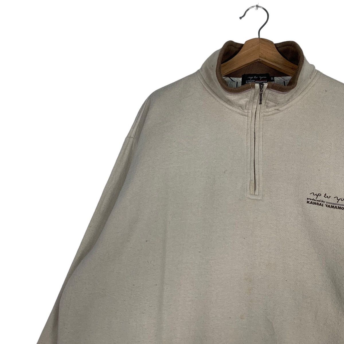 Kansai Yamamoto KANSAI YAMAMOTO Half Zip Turtle Neck Sweatshirt #0442-C20 Size US XXL / EU 58 / 5 - 6 Thumbnail