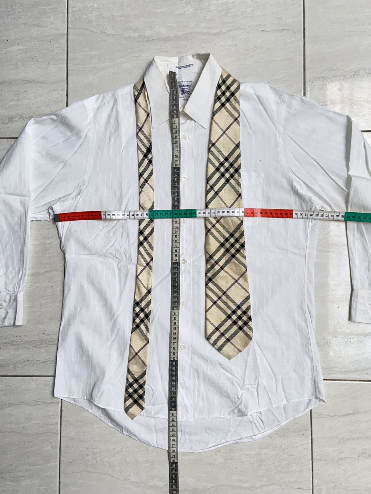 Burberry BURBERRYS White Shirt Tie Size US M / EU 48-50 / 2 - 7 Thumbnail