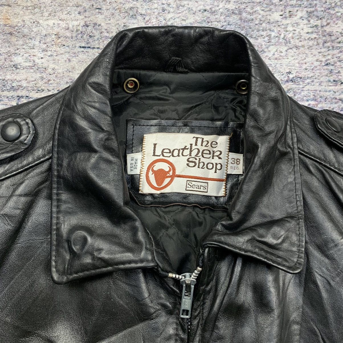Sears Vintage the leather shop sears bomber leather jacket Size US M / EU 48-50 / 2 - 5 Thumbnail