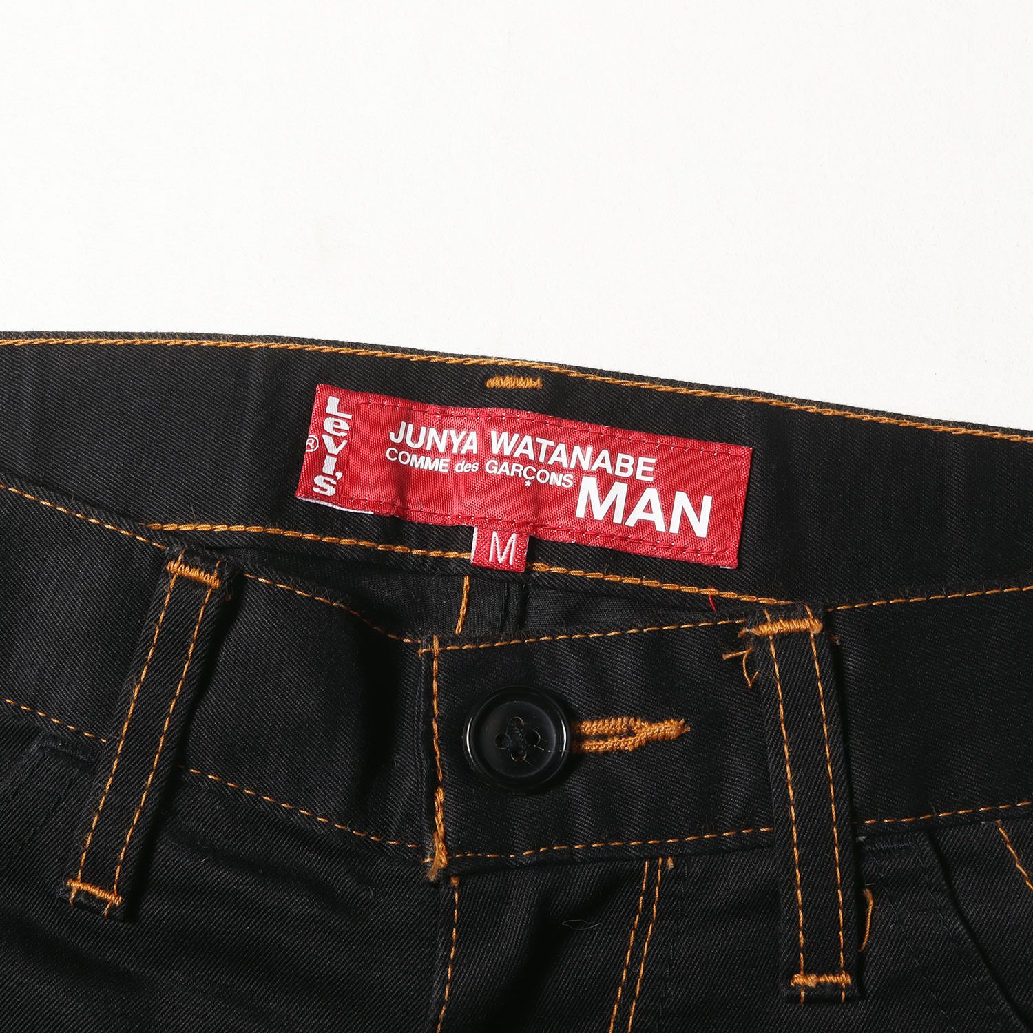 Comme des Garcons Pants Stitchwork Cotton Pants Jeans Zipper Plain Black Size US 33 - 6 Thumbnail