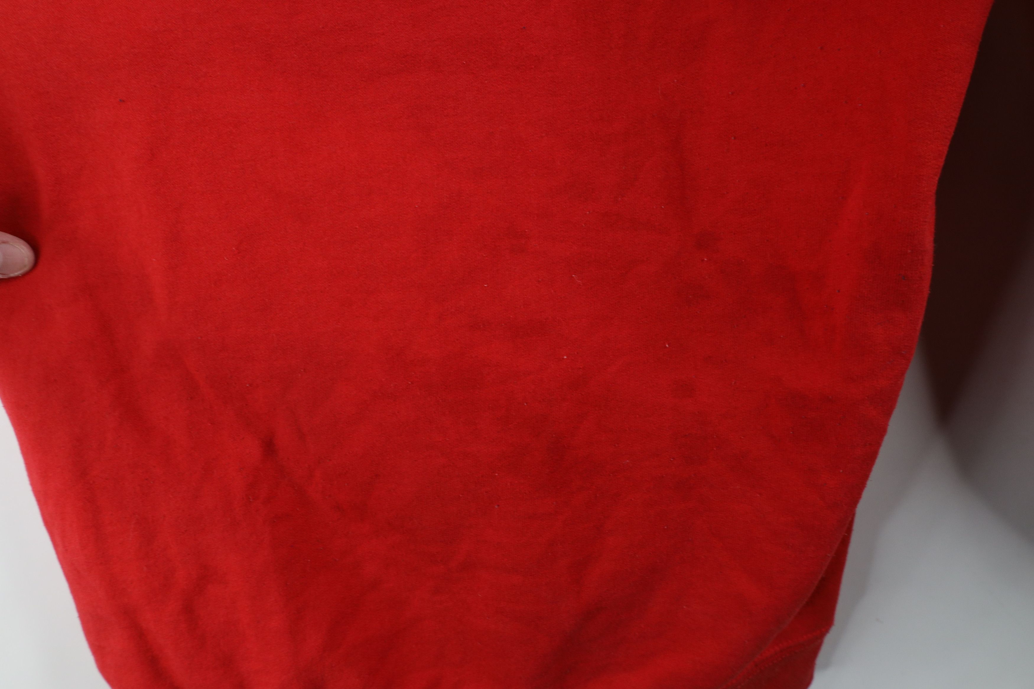 Vintage Vintage 90s Streetwear Blank Full Zip Hoodie Sweatshirt Red Size US XXL / EU 58 / 5 - 15 Thumbnail