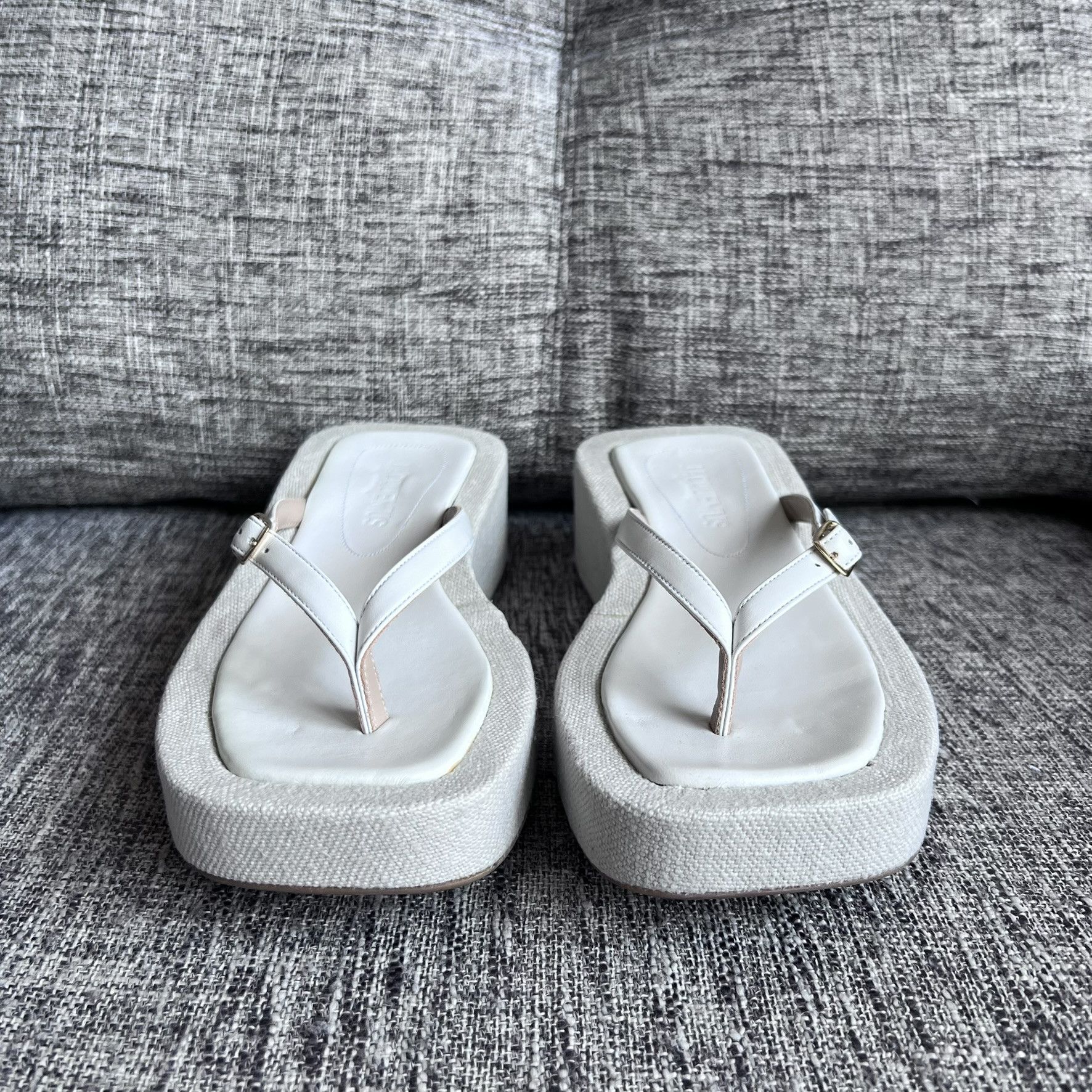 Jacquemus Les Tatanes Lin Platform Sandals Size IT37