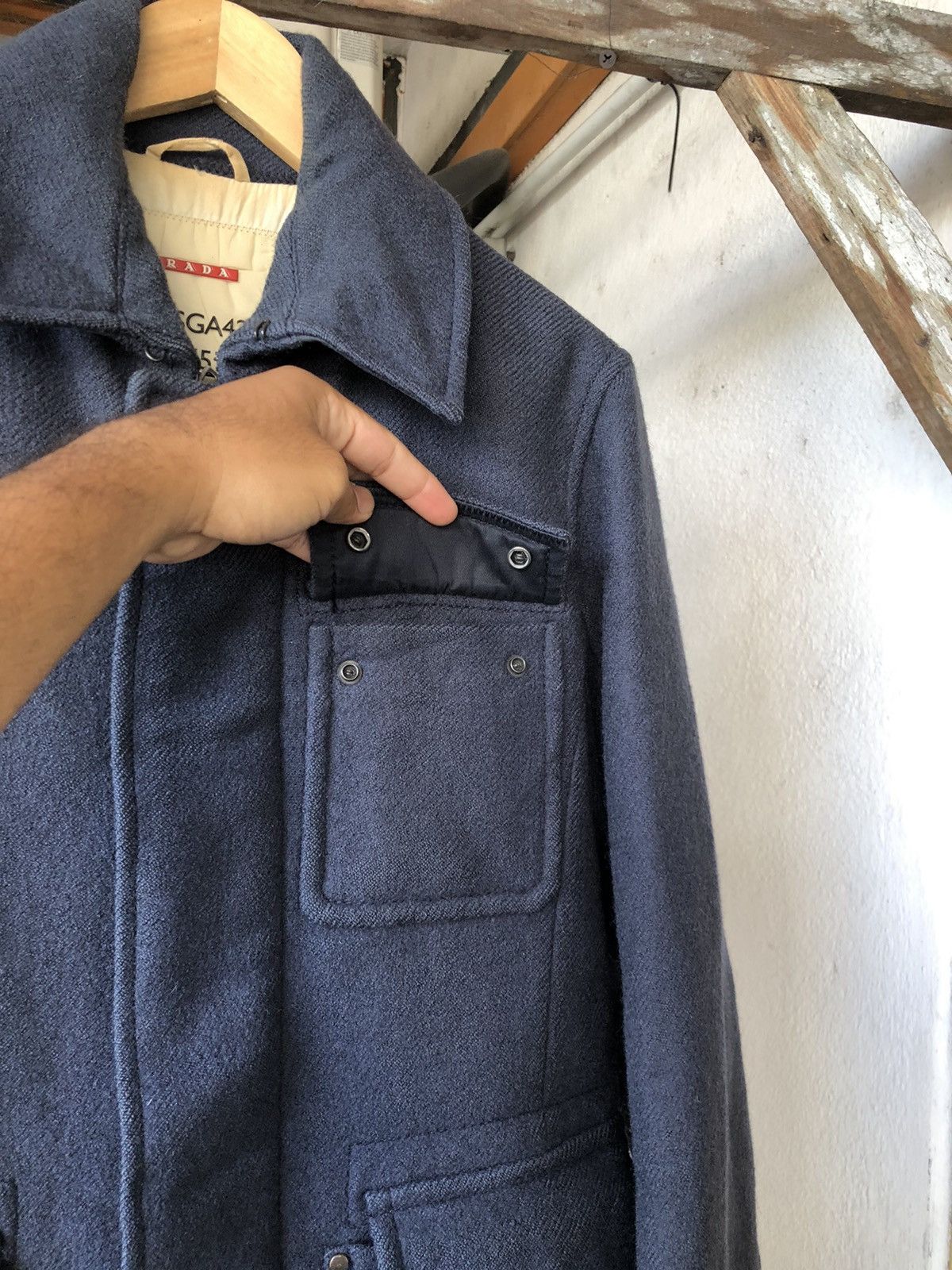 Prada Vintage 90s Prada Wool Jacket Size US S / EU 44-46 / 1 - 8 Thumbnail