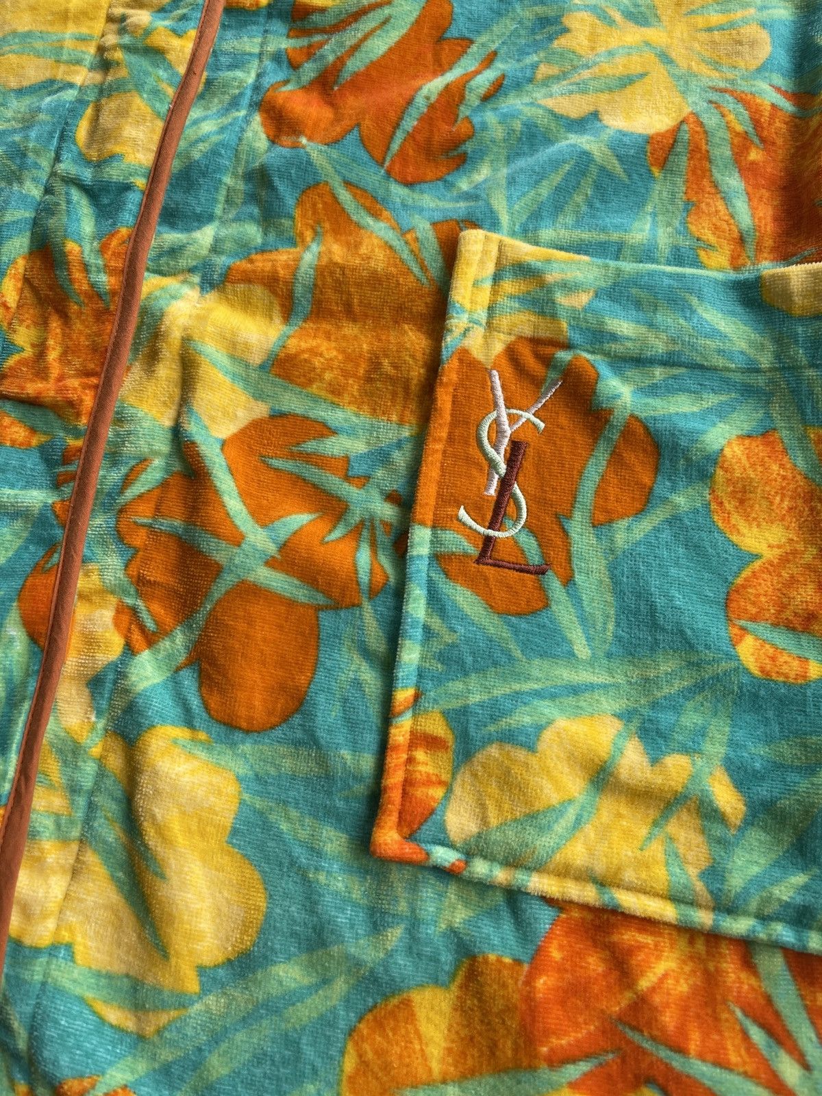 Yves Saint Laurent YSL Luxury Printed Bathrobe Size L / US 10 / IT 46 - 3 Thumbnail
