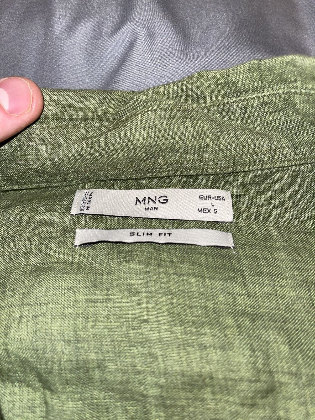 Mango MNG Green Button Up Shirt Size US L / EU 52-54 / 3 - 3 Thumbnail