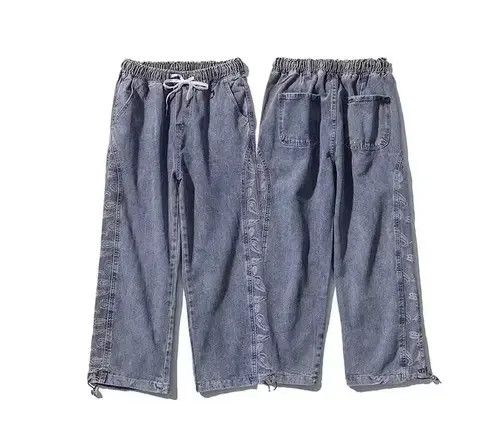 Japanese Brand 21SS Indigo Union Japan Bandana Paisley Side Denim Pants Size US 32 / EU 48 - 4 Thumbnail