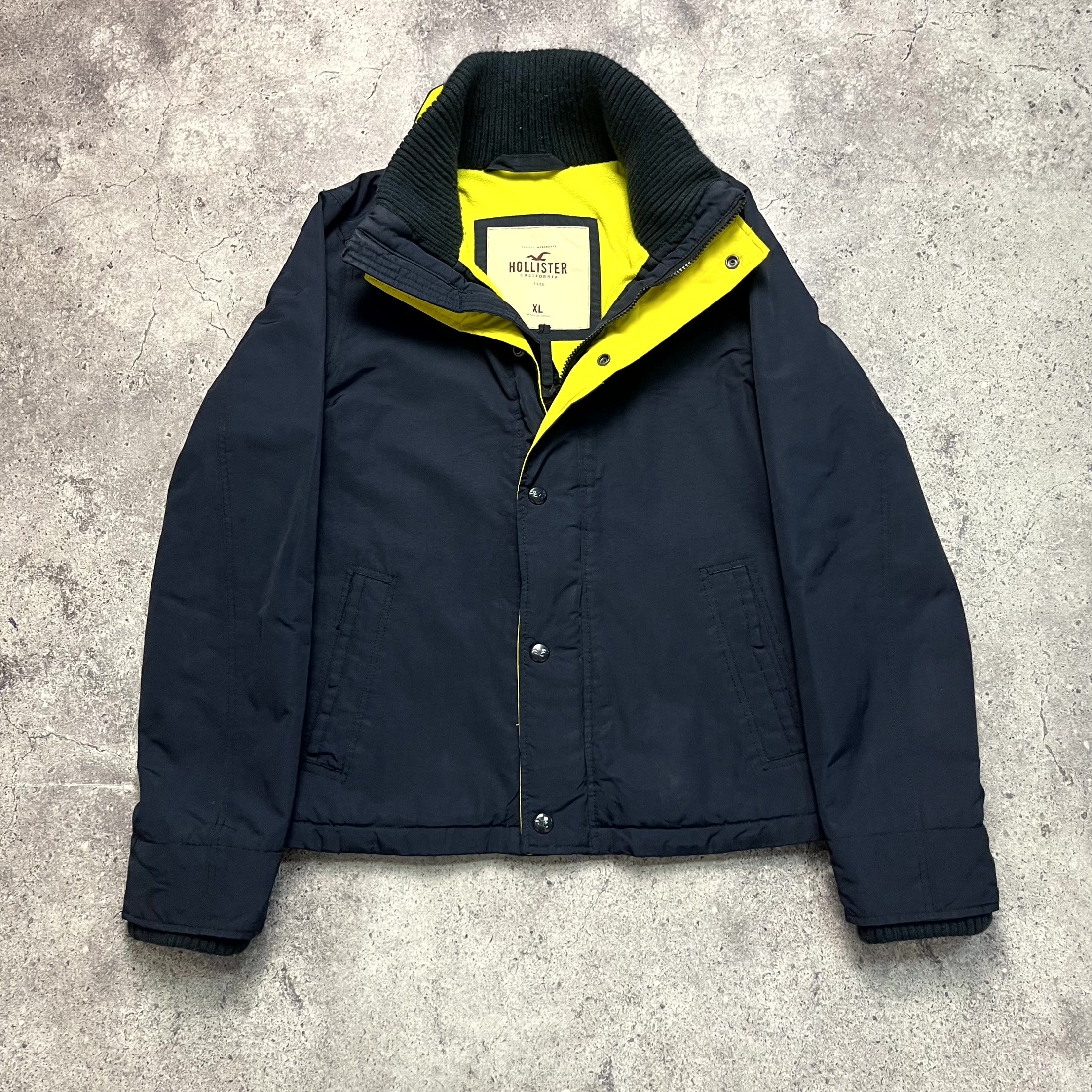Hollister Y2K Hollister Navy Blue Full Zip Nylon Fleece Jacket Size XL Size US XL / EU 56 / 4 - 6 Thumbnail