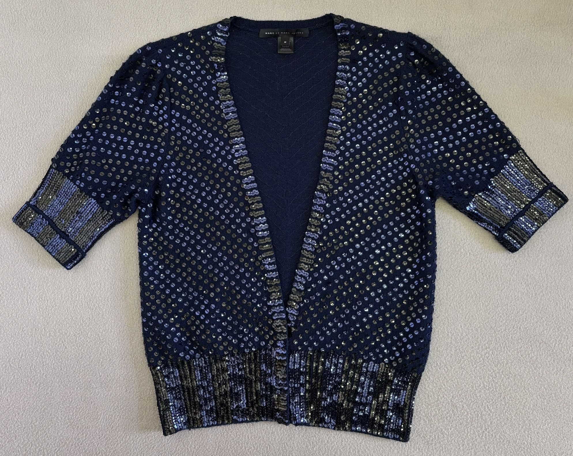 Marc by Marc Jacobs Marc By Marc Jacobs 100%Wool Cardigan Sequins Medium Size M / US 6-8 / IT 42-44 - 3 Thumbnail