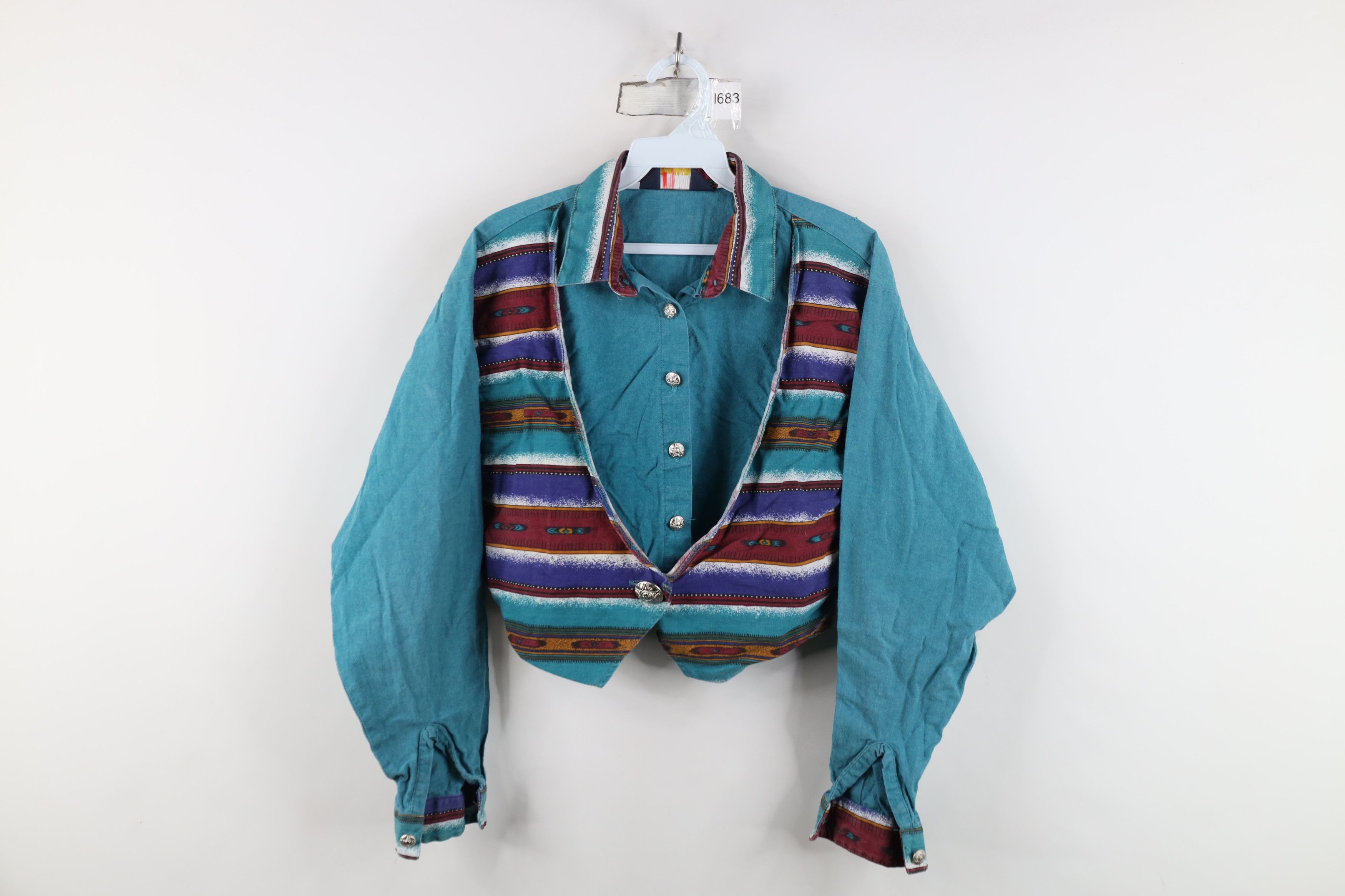Vintage Vintage 90s Rockabilly Western Southwestern Button Shirt USA Size S / US 4 / IT 40 - 1 Thumbnail