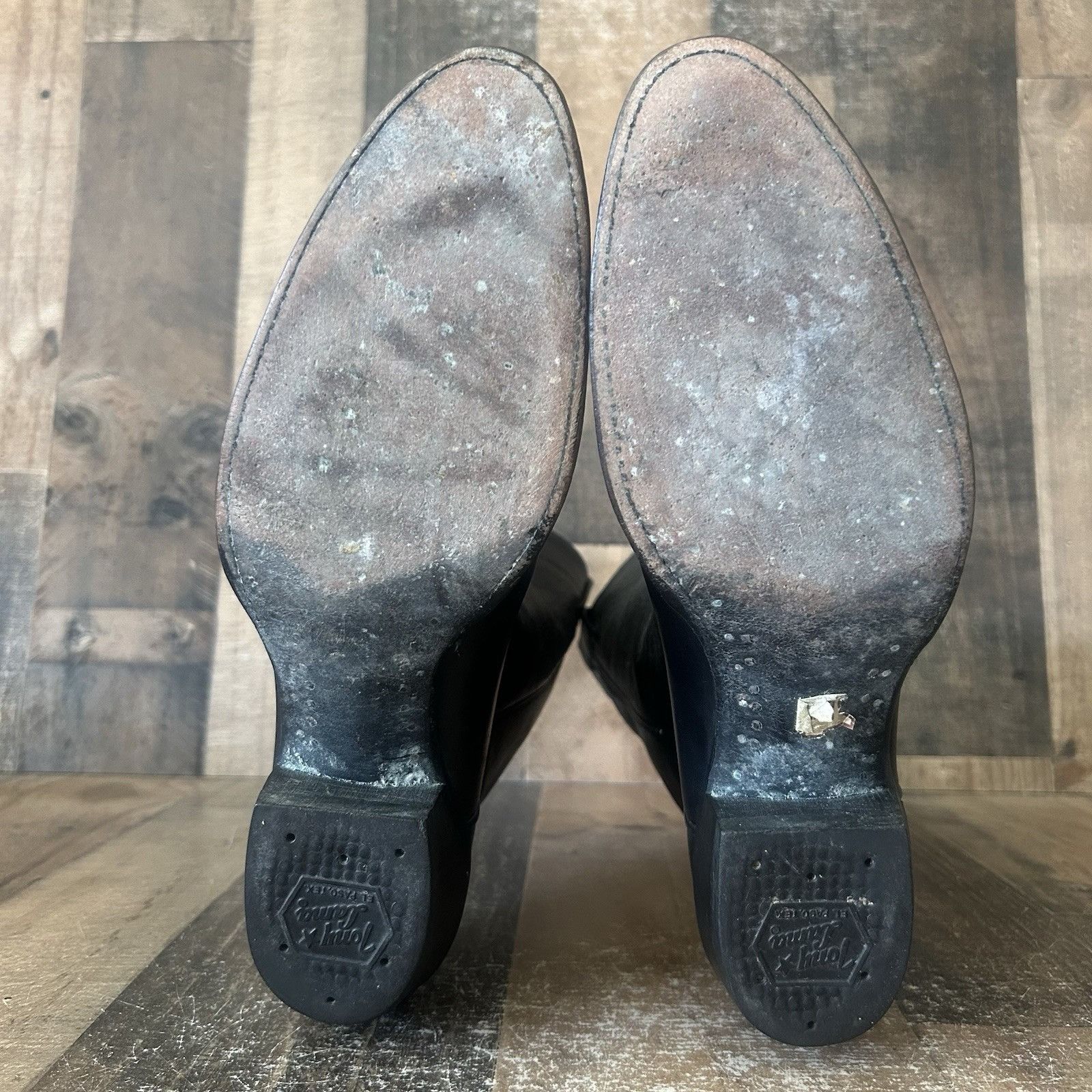 Tony Lama Tony Lama Vintage Black Western Cowboy Boots Mens 11.5 B Size US 11.5 / EU 44-45 - 4 Thumbnail