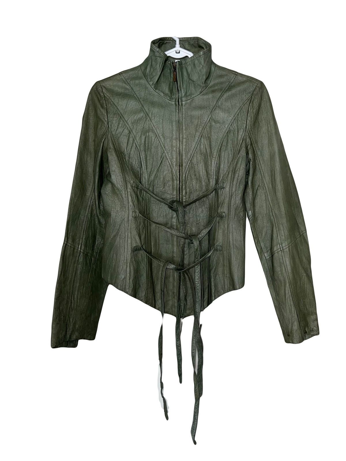 Japanese Brand DOHO vintage dark green leather jacket 💚 Size S / US 4 / IT 40 - 1 Thumbnail