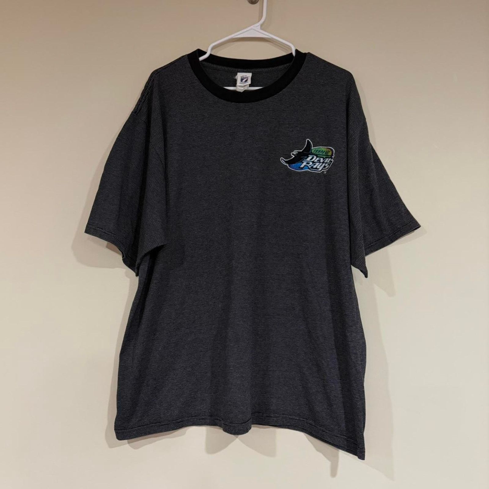 Logo 7 Vintage Tampa Bay Devil Rays Striped Shirt Size US XL / EU 56 / 4 - 1 Thumbnail