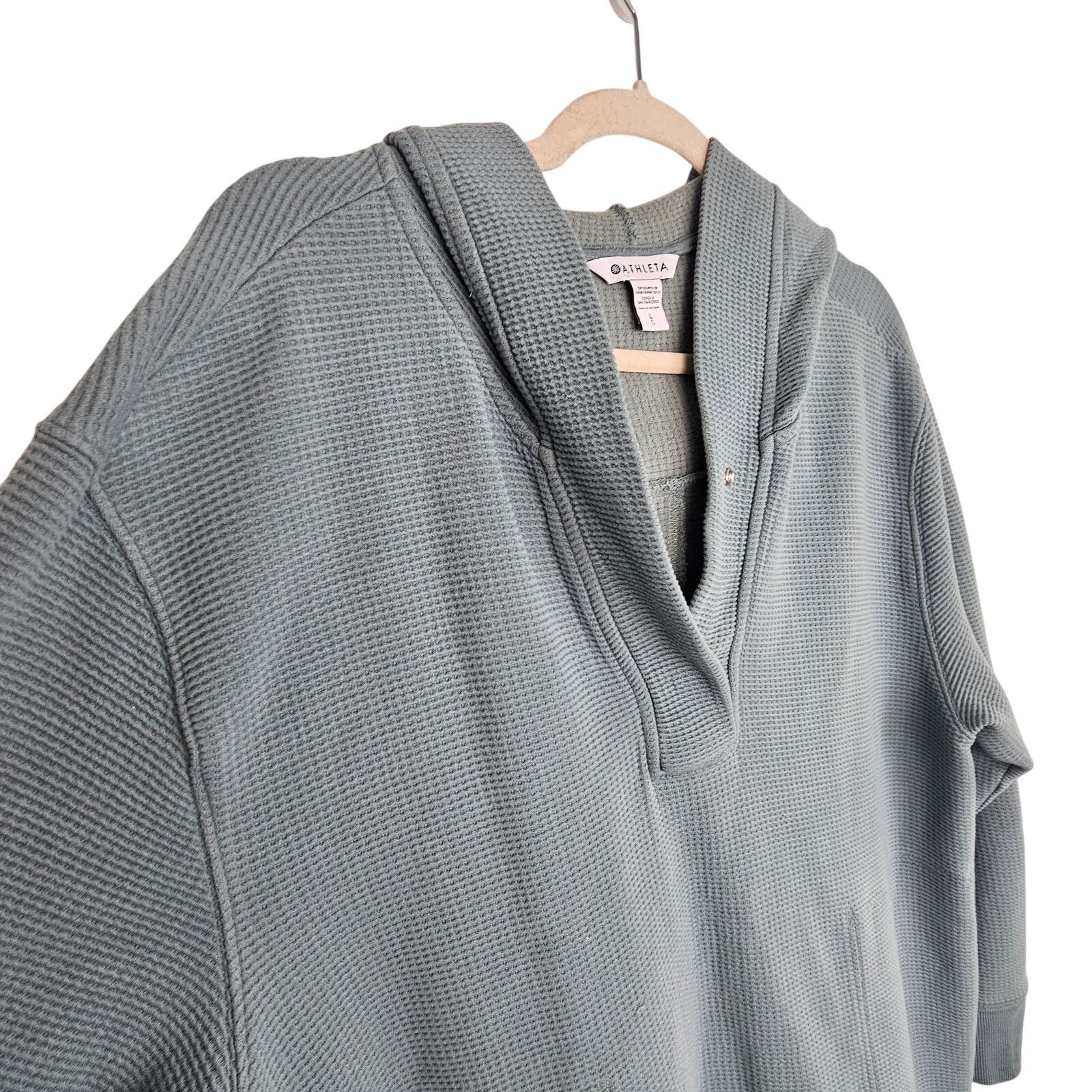 Athleta Athleta Coaster Luxe Waffle Hoodie Sweater Size L Activewear Size L / US 10 / IT 46 - 6 Thumbnail